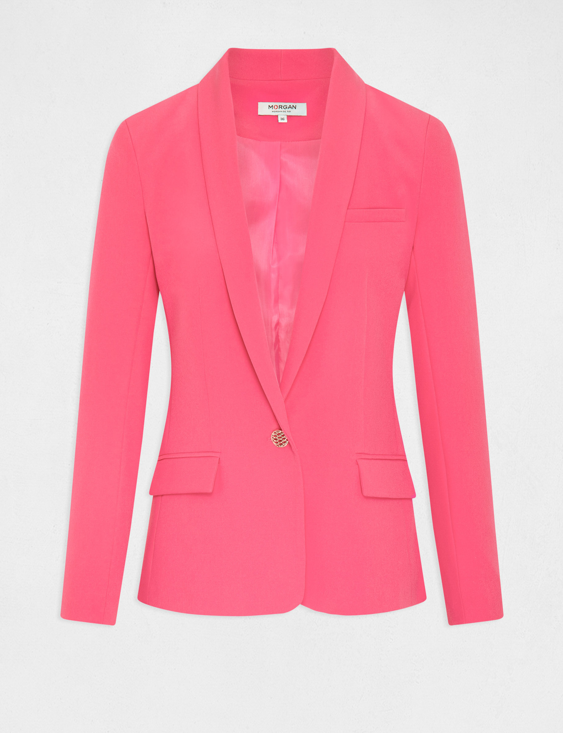 Buttoned waisted jacket pink ladies' Buttoned waisted jacket pink ladies'