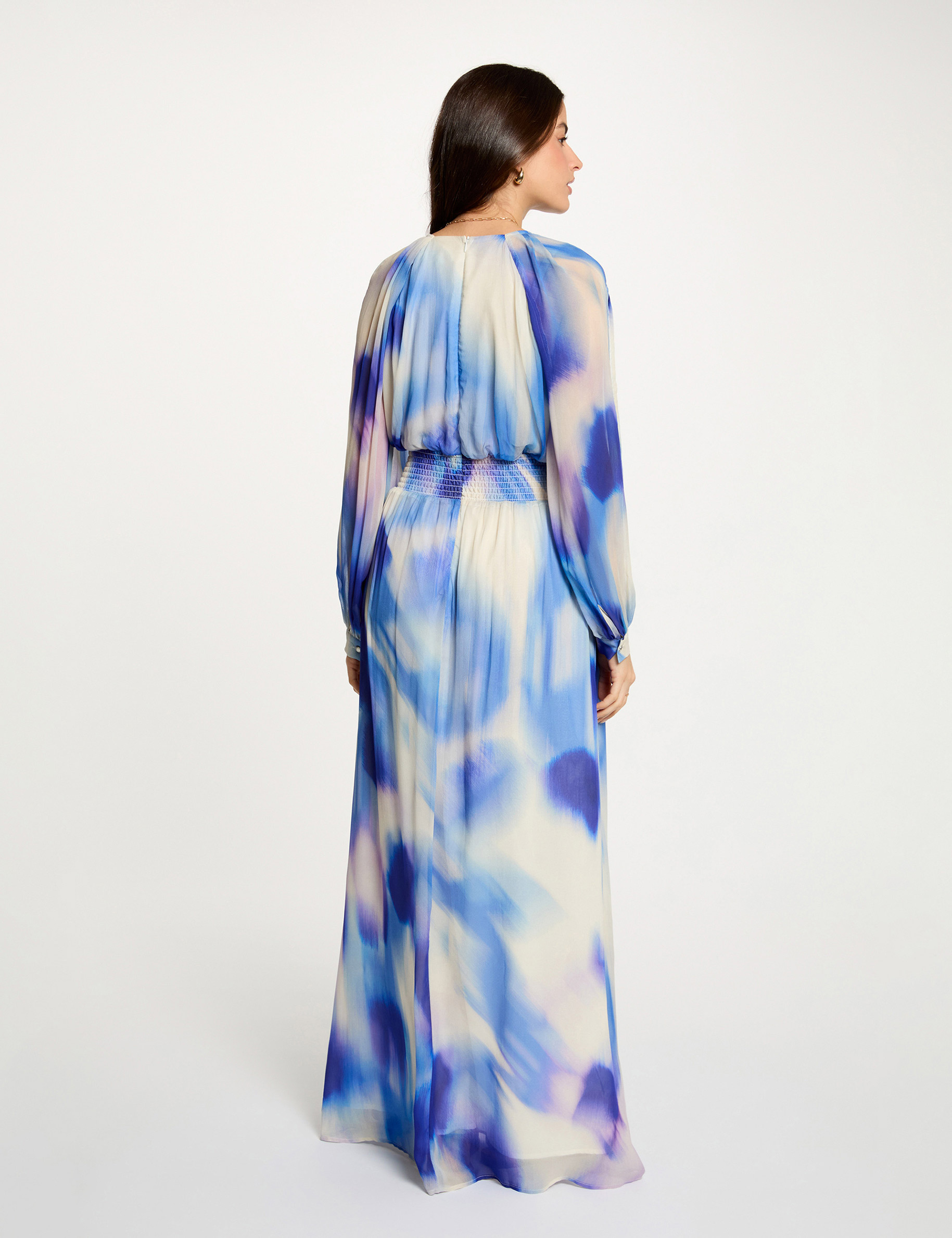 Flowy printed dress multicolor women
