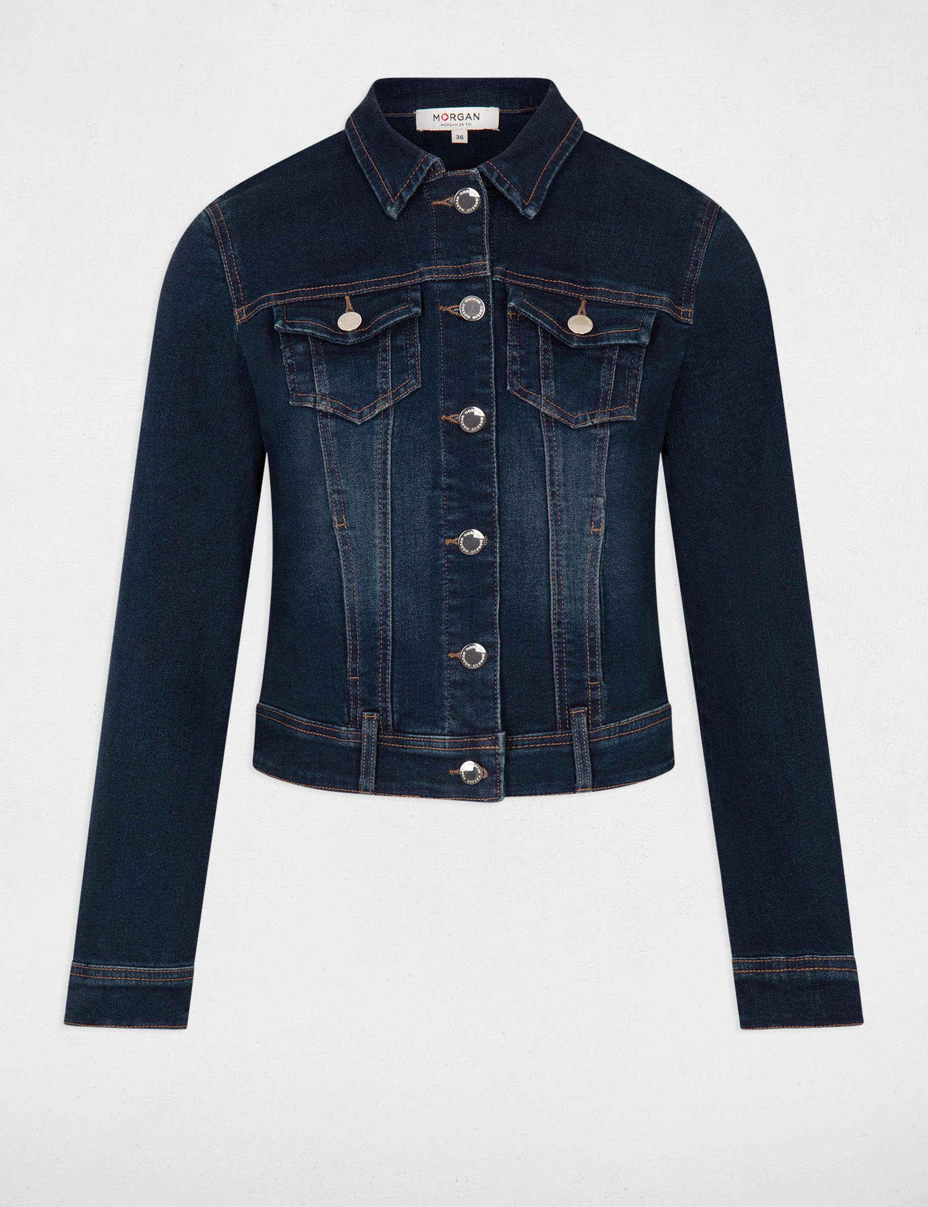 straight buttoned denim jacket raw denim women Straight buttoned denim jacket raw denim women