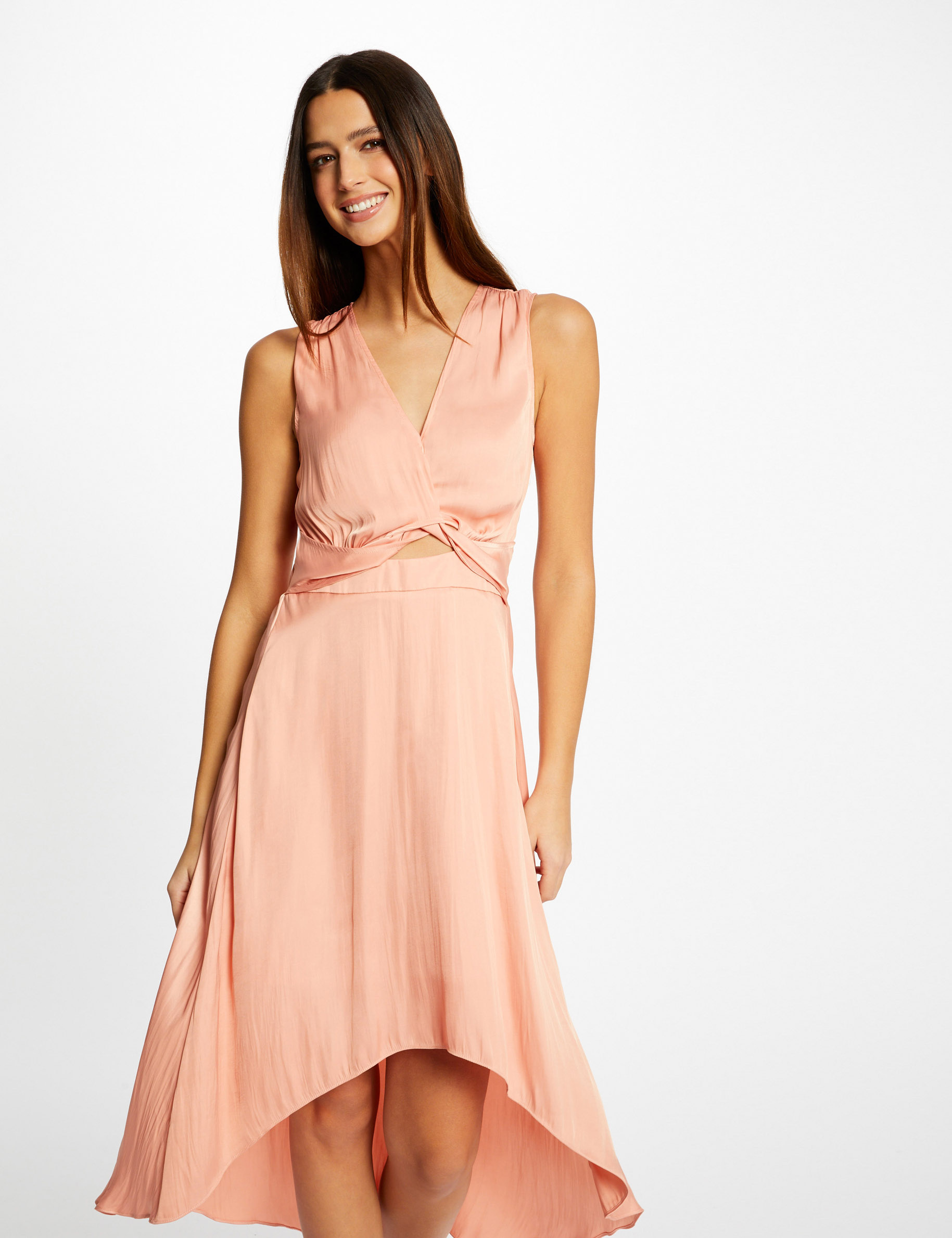 Asymmetrical midi A-line dress ladies' Asymmetrical midi A-line dress ladies'