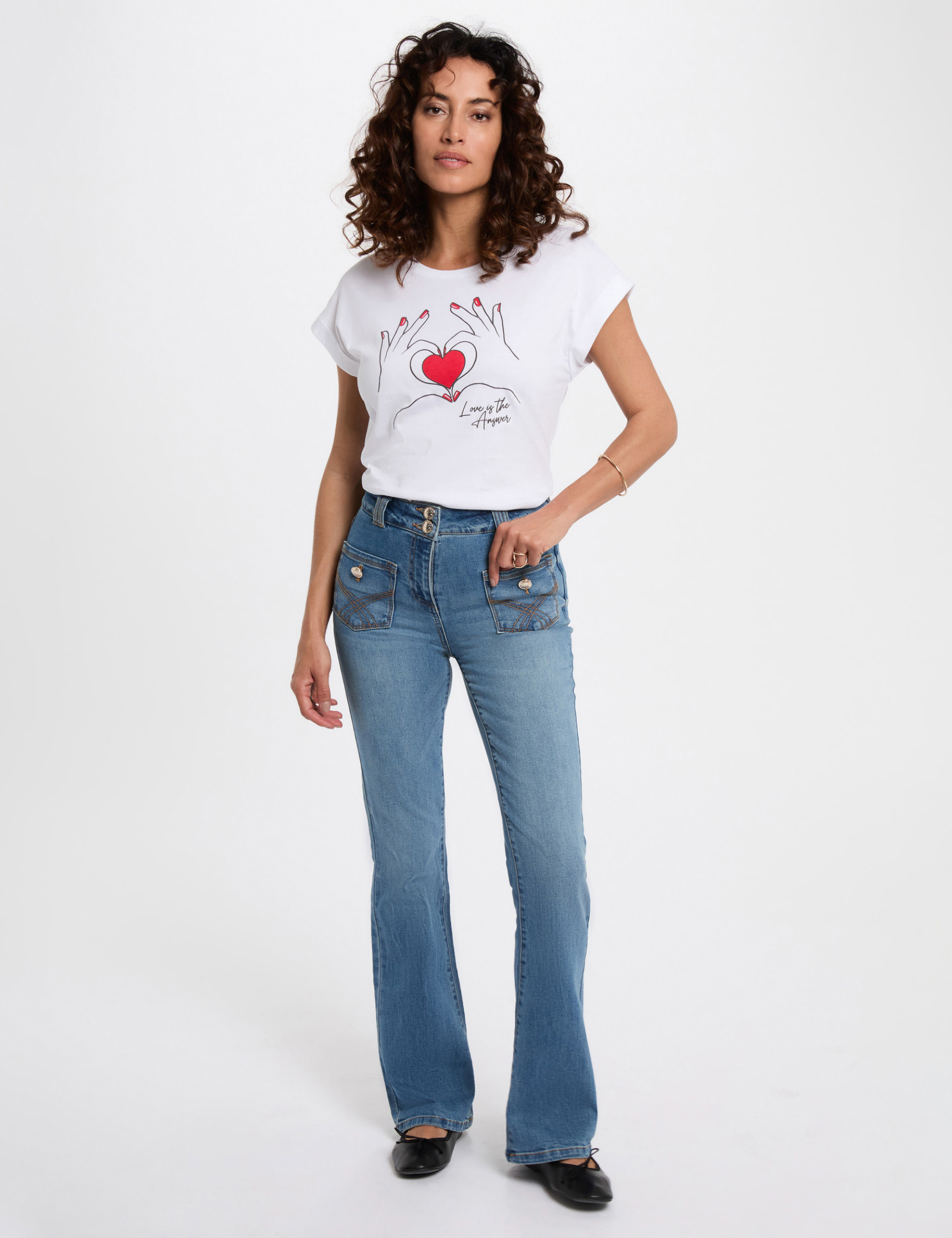 cropped t shirt with slogan white women Cropped t-shirt with slogan white women