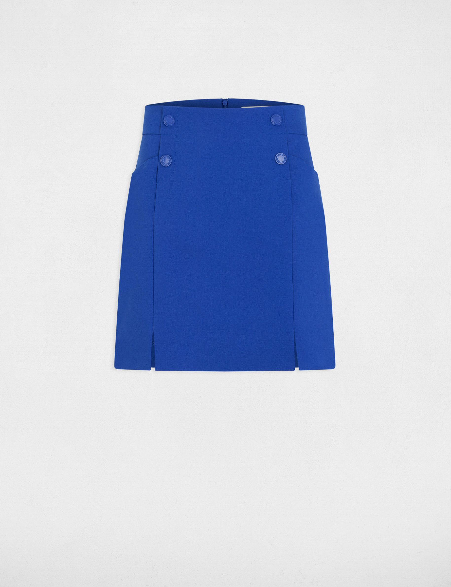 mini skirt with buttons electric blue women Mini skirt with buttons electric blue women