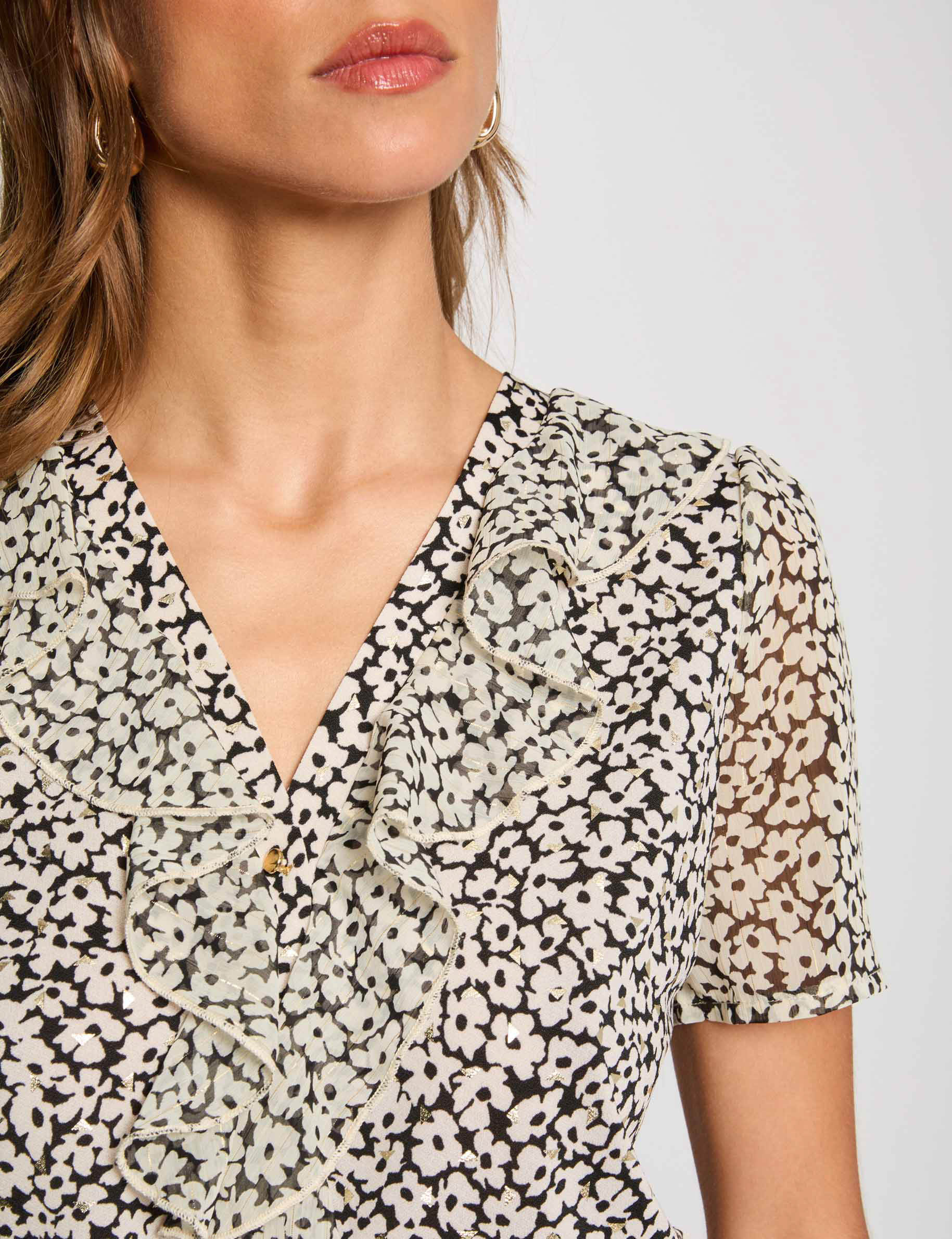 blouse manches courtes blanc femme Blouse manches courtes blanc femme