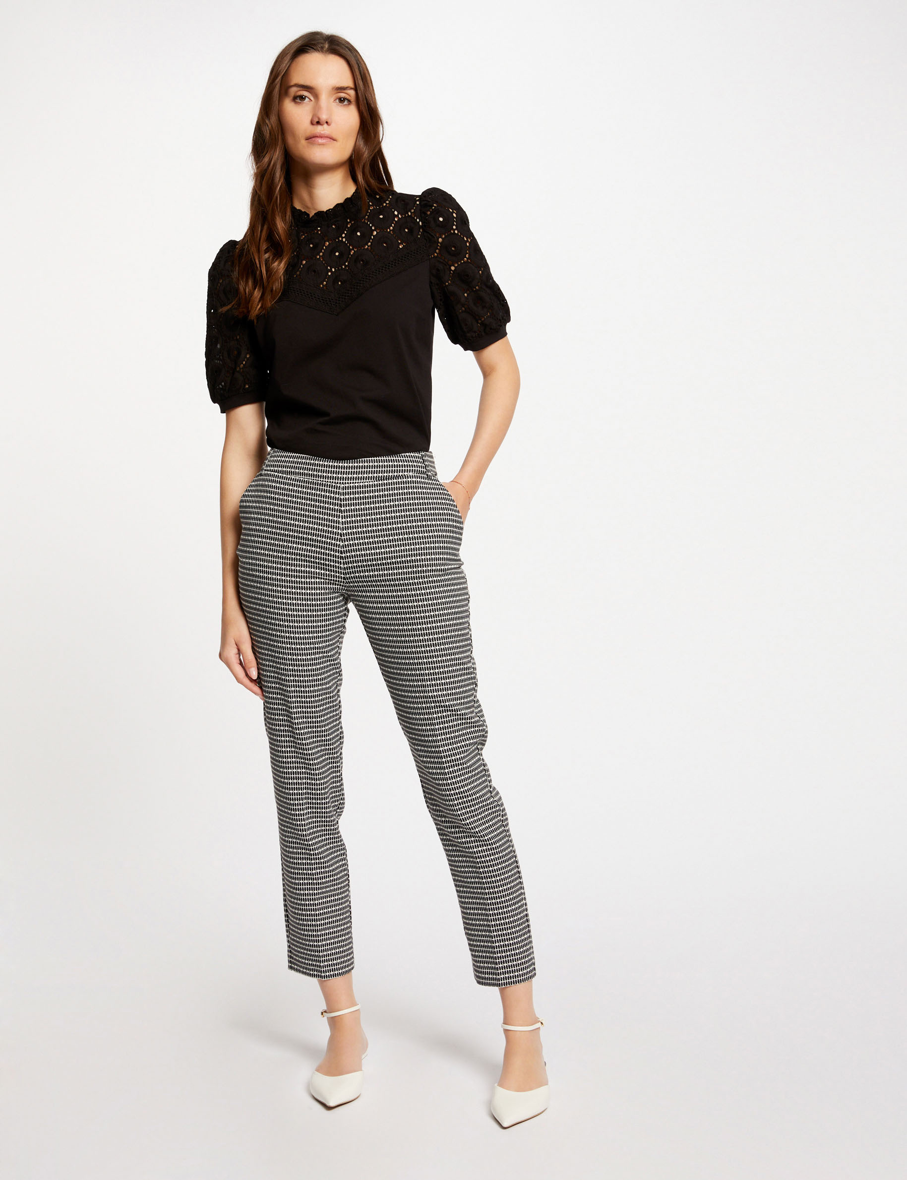 Printed cigarette trousers multico ladies'