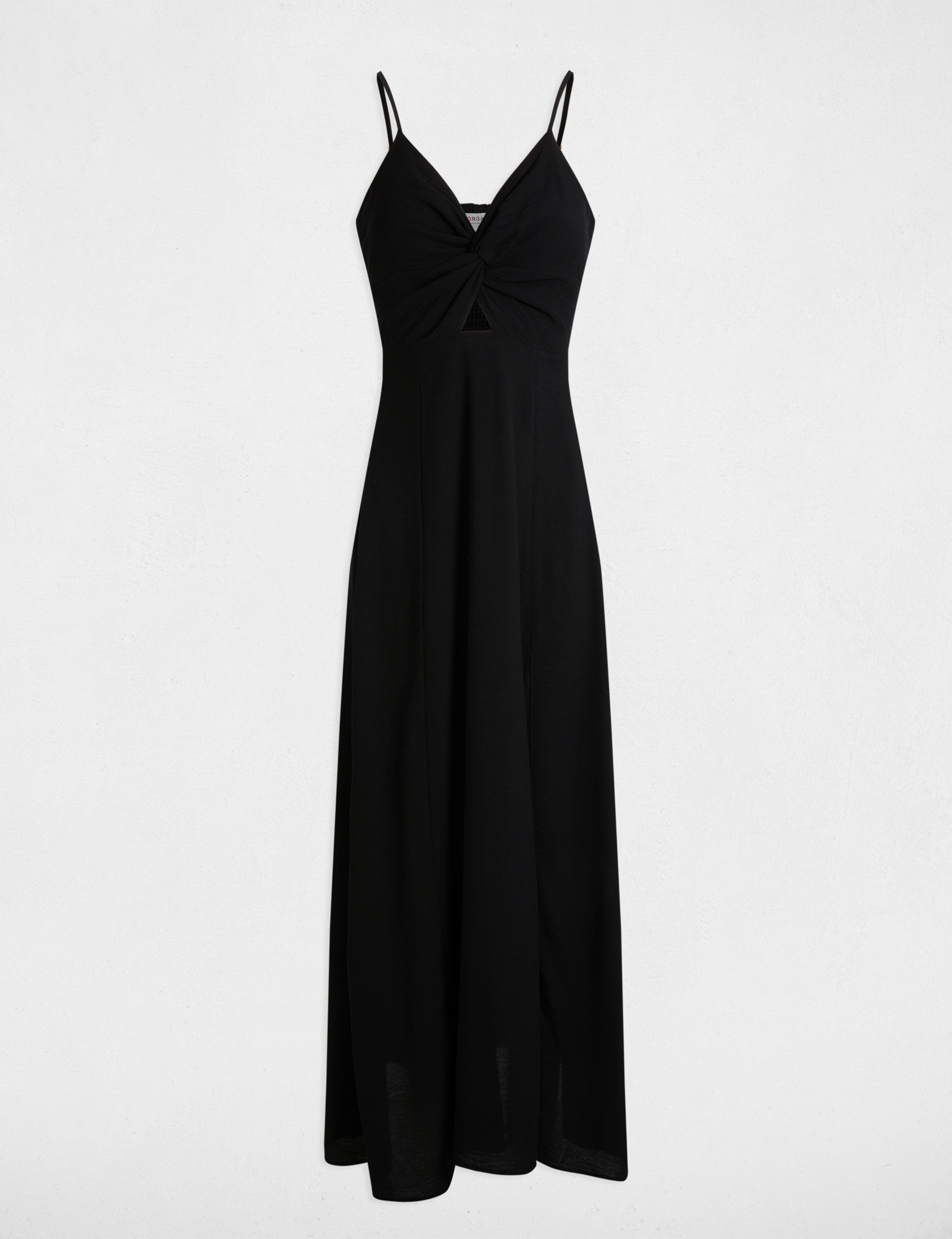 straight maxi dress with slit black women Straight maxi dress with slit black women