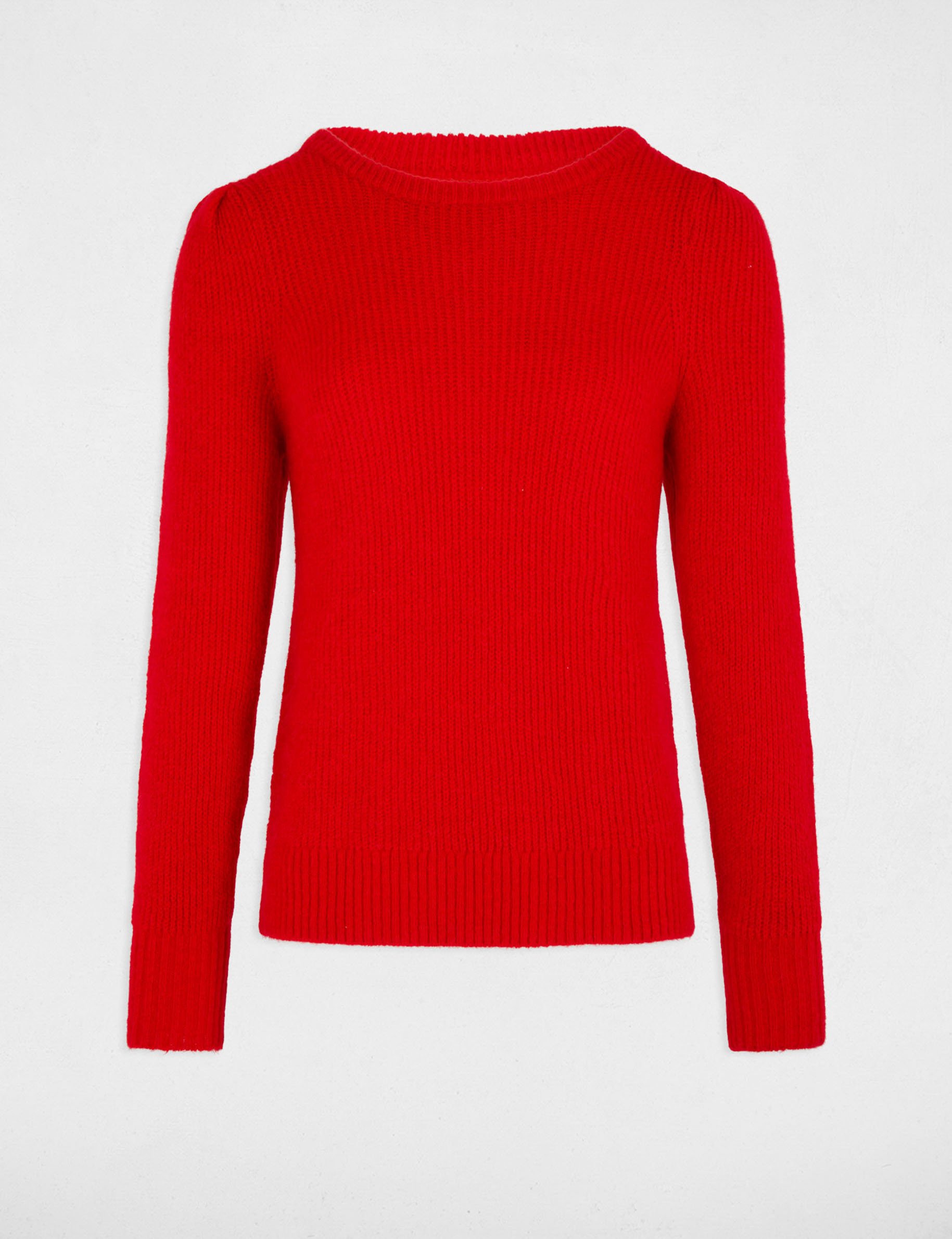Jumper round neck long sleeves red women Morgan
