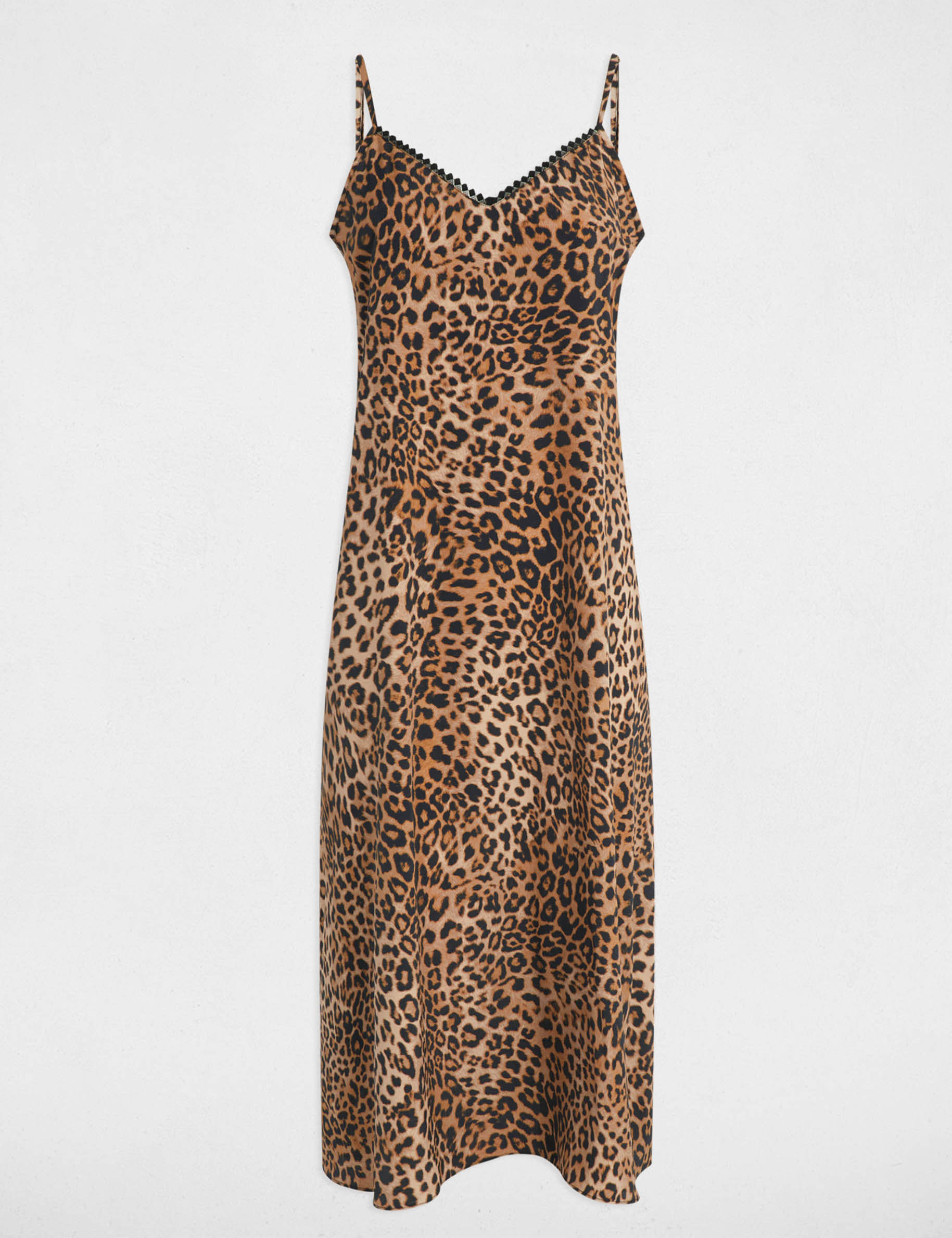 Printed straight midi dress multicolor women