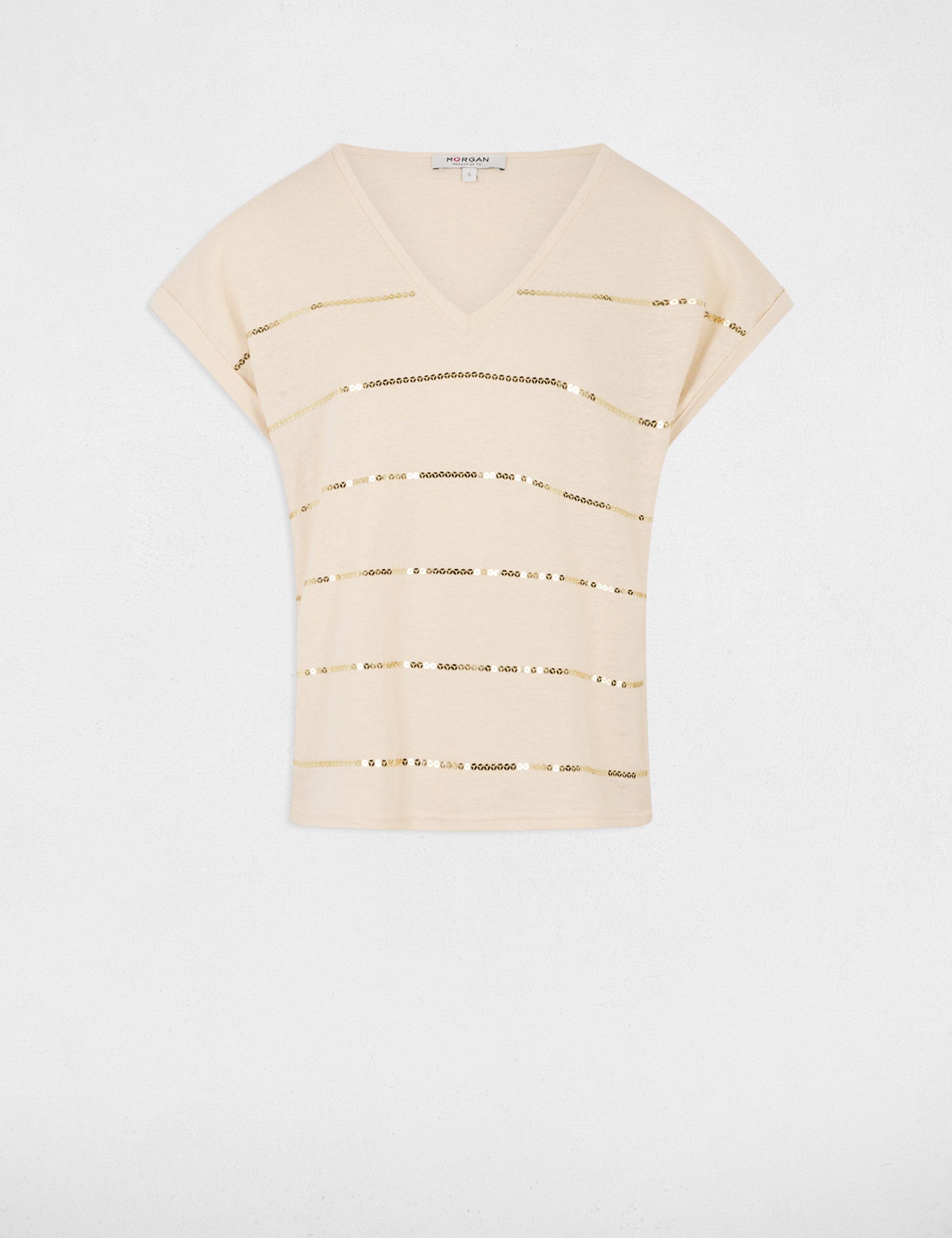 short sleeved t shirt cream women Short-sleeved t-shirt cream women