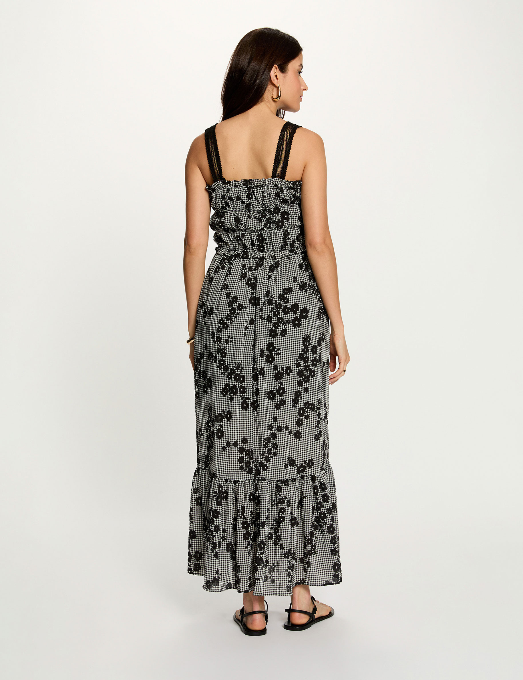 Long dress with thin straps multicolor women