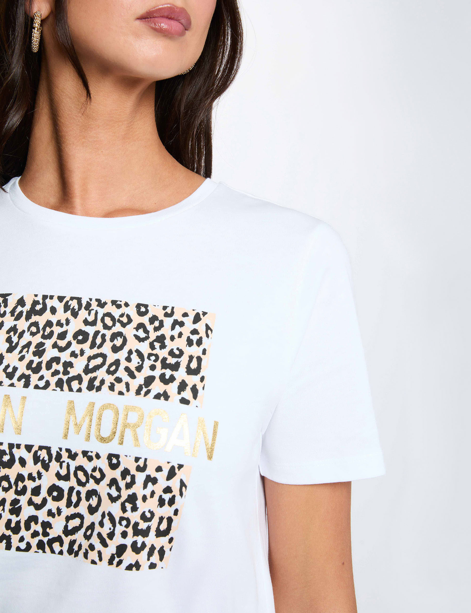 Round neck t-shirt white women