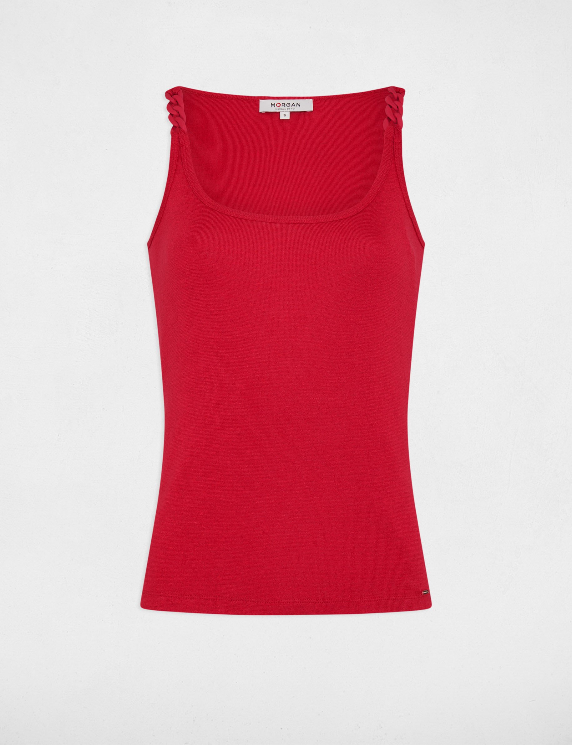 Vest top with thin straps medium red ladies'