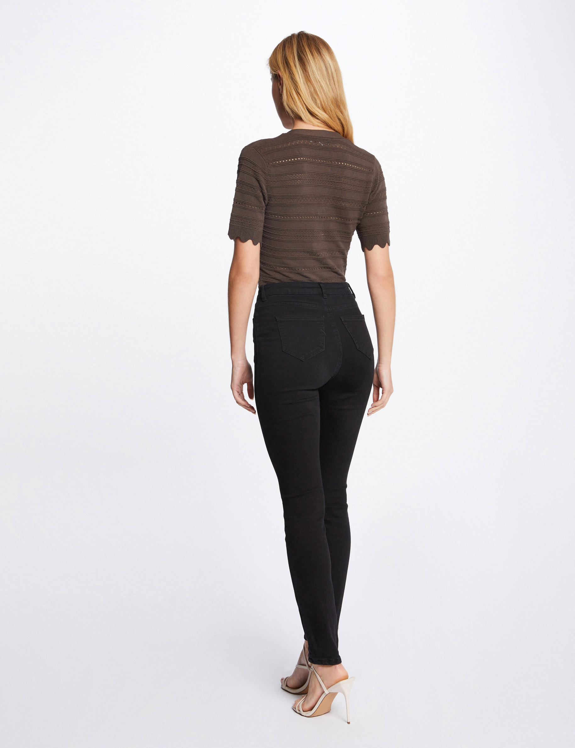 Short-sleeved jumper openwork details ladies' Short-sleeved jumper openwork details ladies'