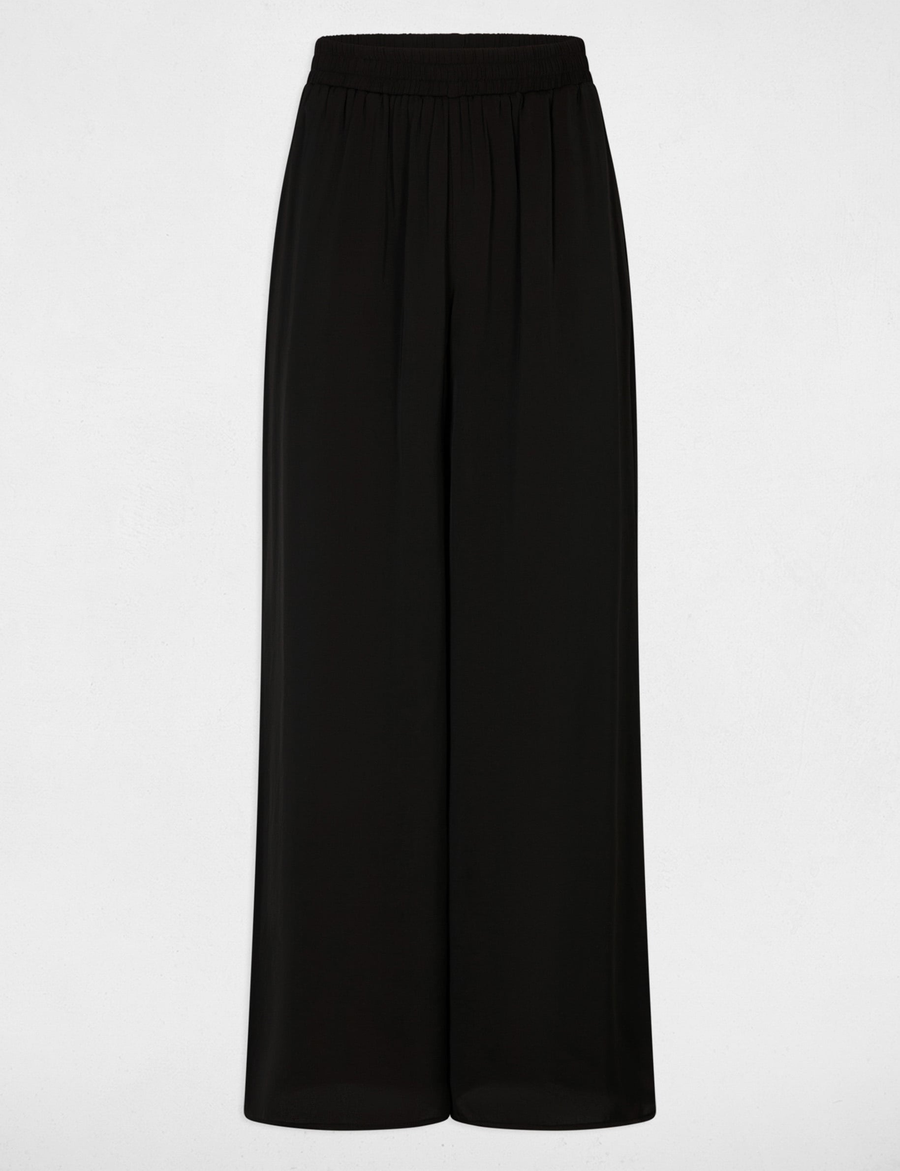 Flowy wide-leg trousers black women