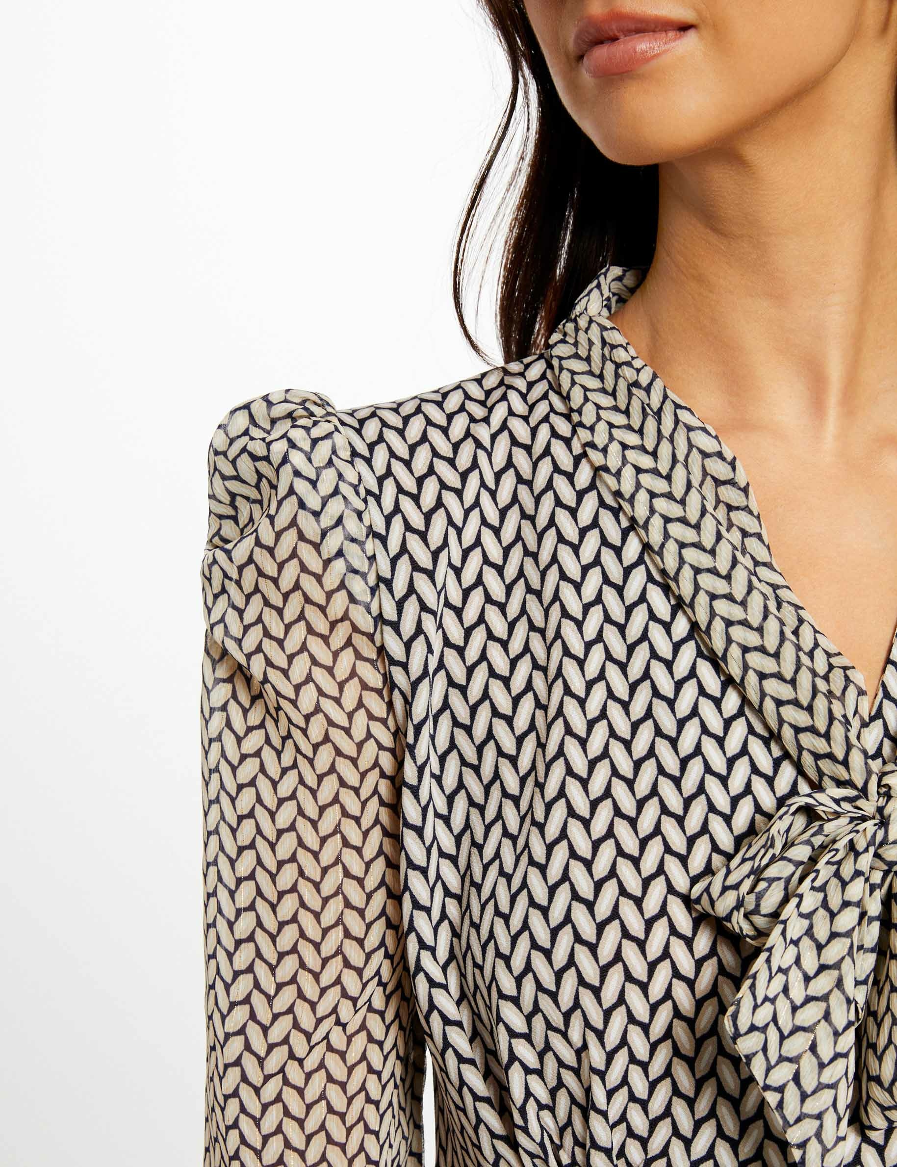 Long-sleeved printed t-shirt multico ladies'