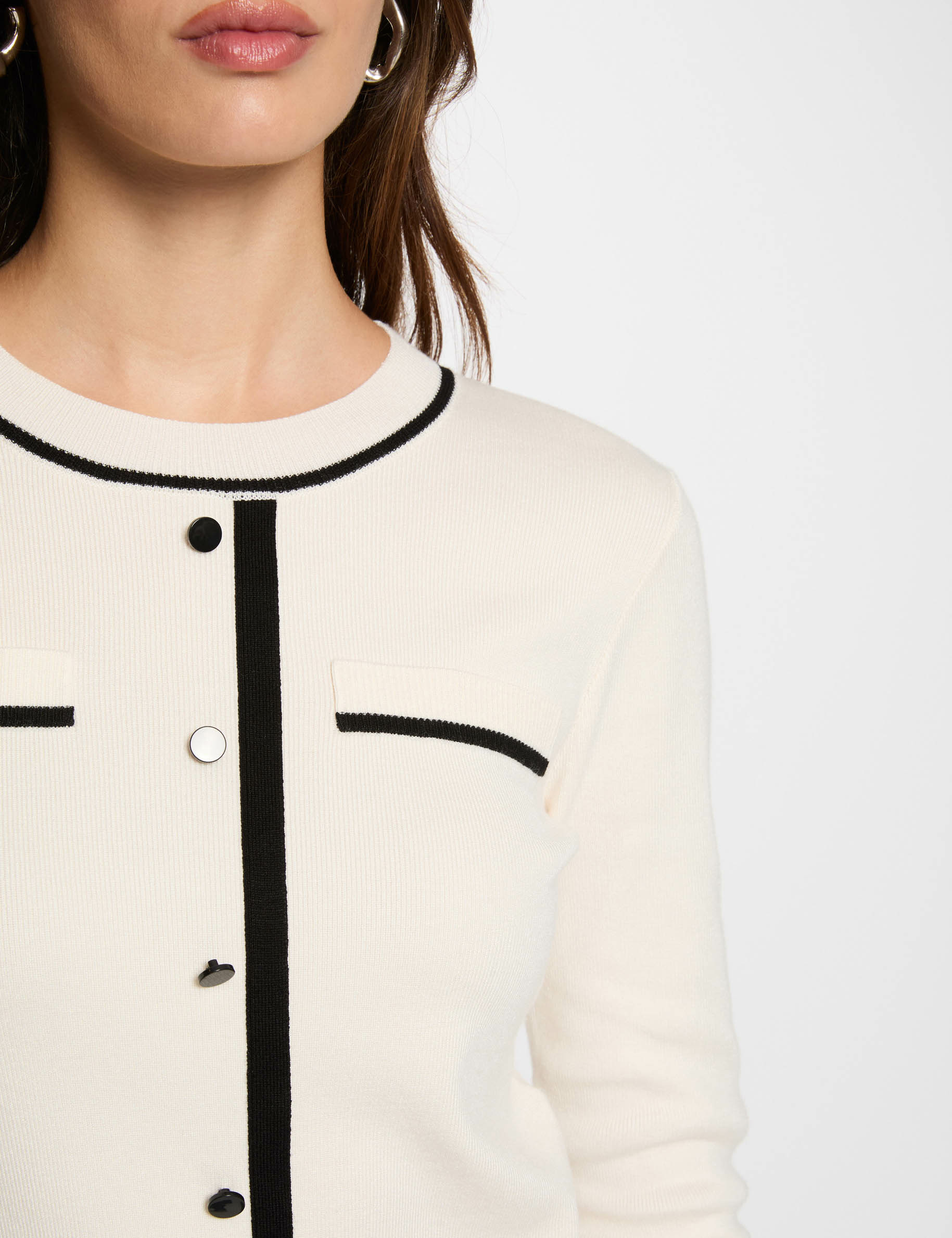 jumper round neck long sleeves ivory women Jumper round neck long sleeves ivory women