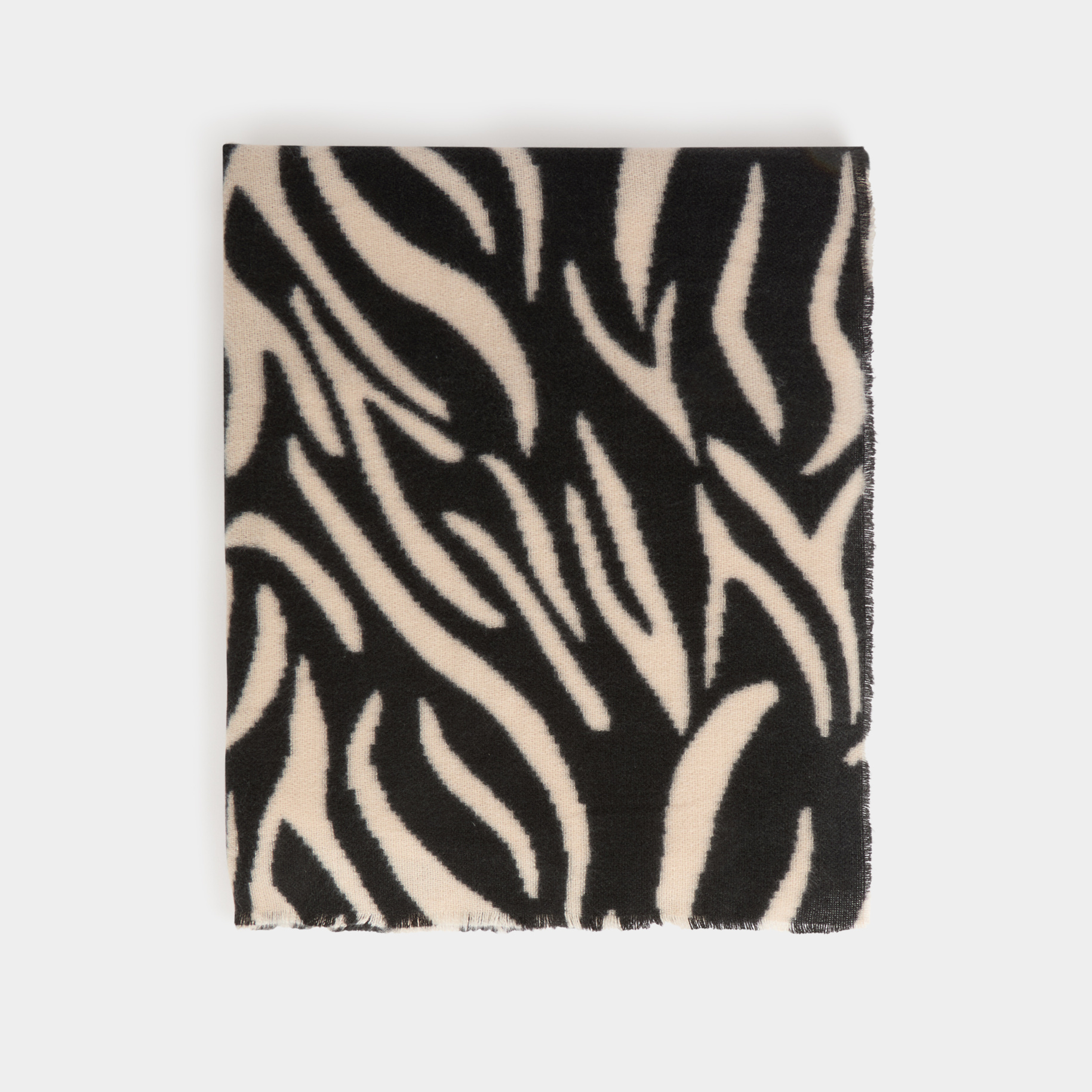 scarf with zebra print ivory women Scarf with zebra print ivory women