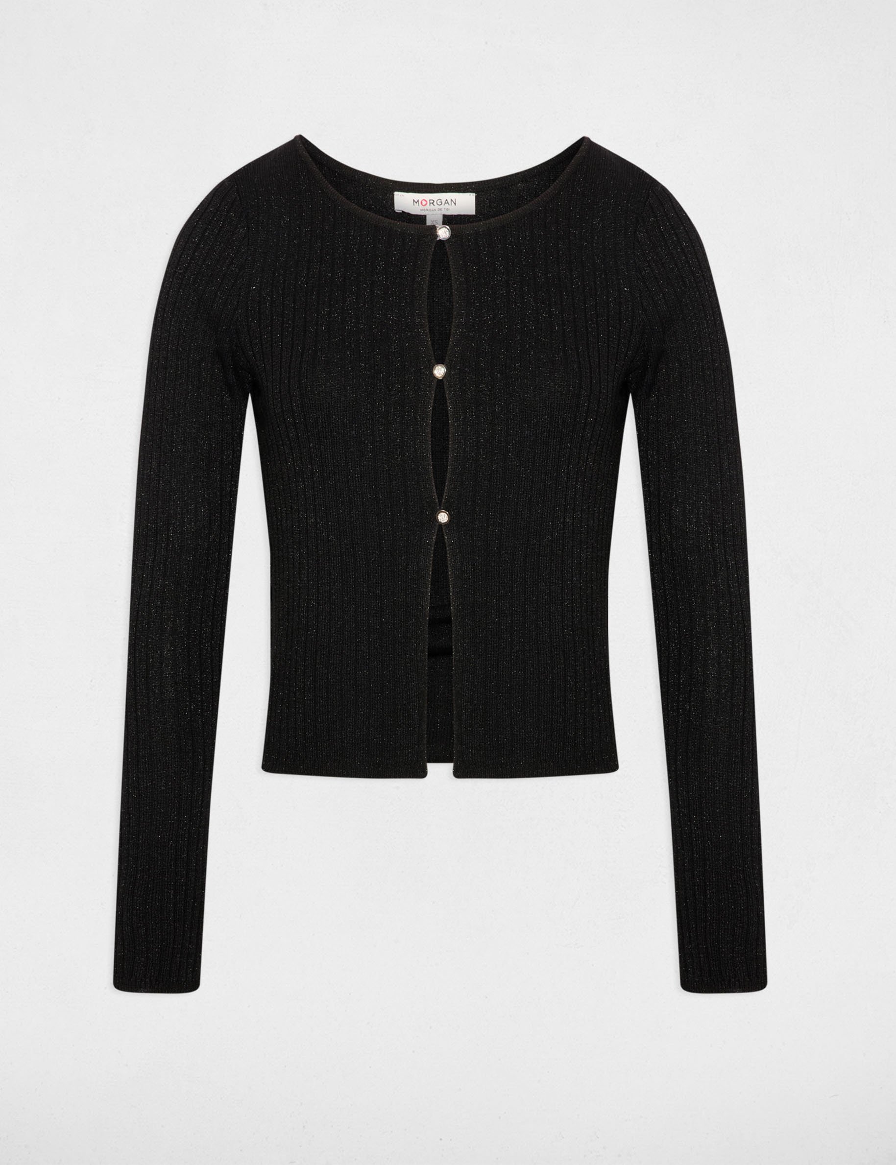Gilet manches longues noir femme