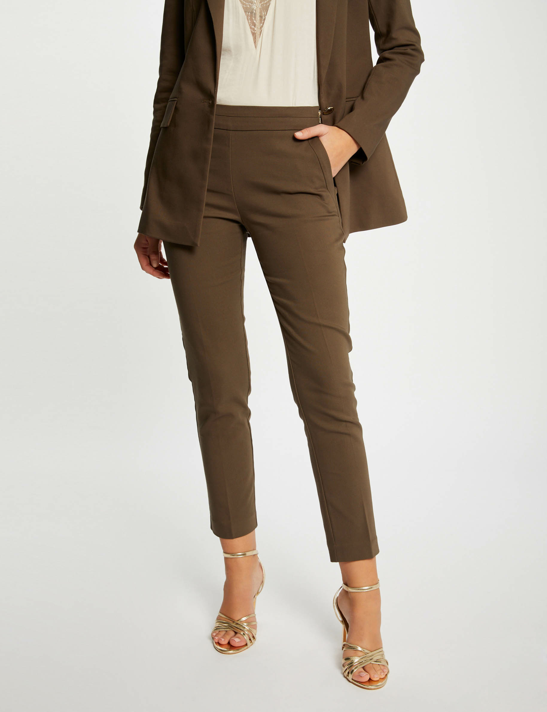 Cropped cigarette trousers ladies' Cropped cigarette trousers ladies'