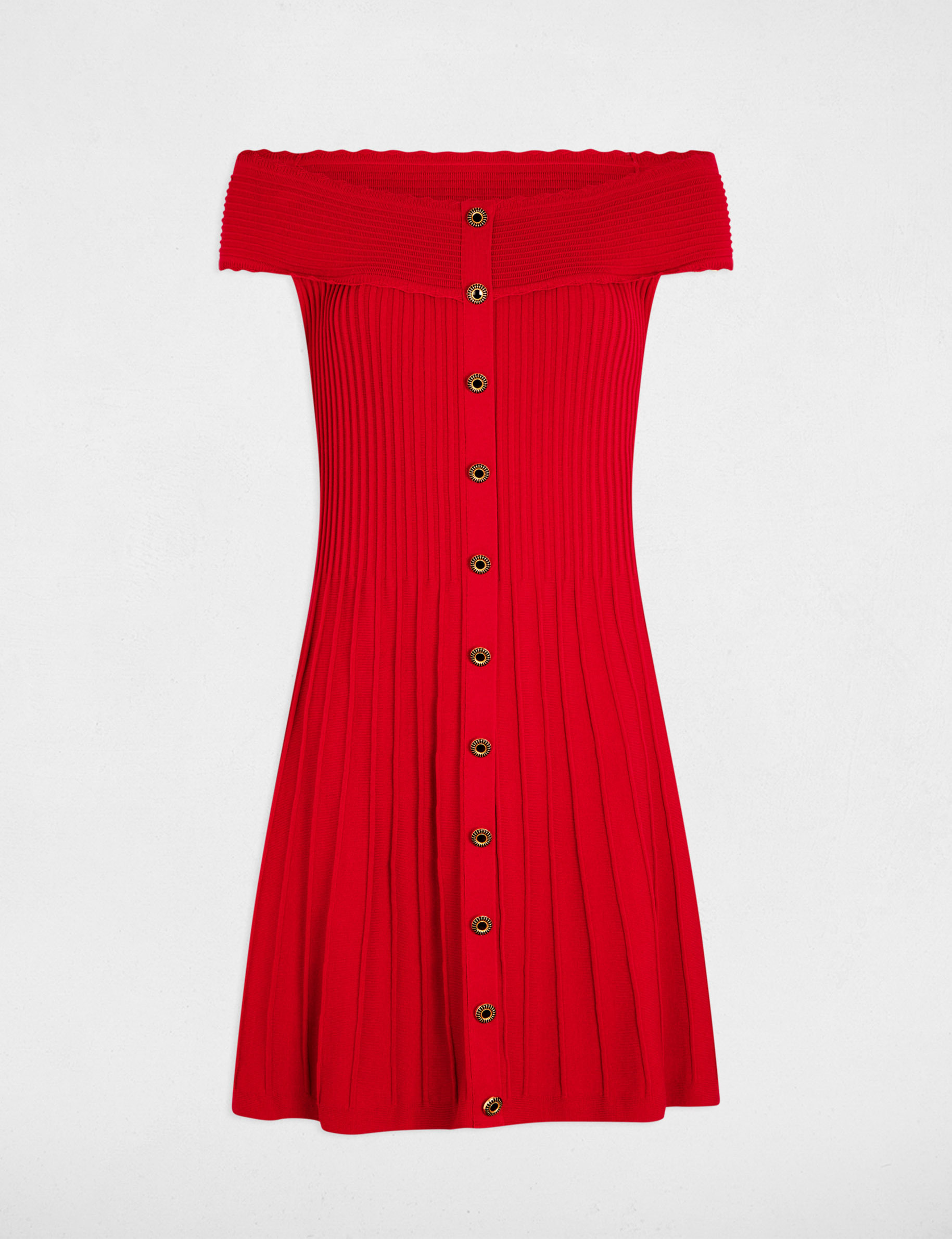 robe tricot courte trapeze rouge femme Robe tricot courte trapèze rouge femme