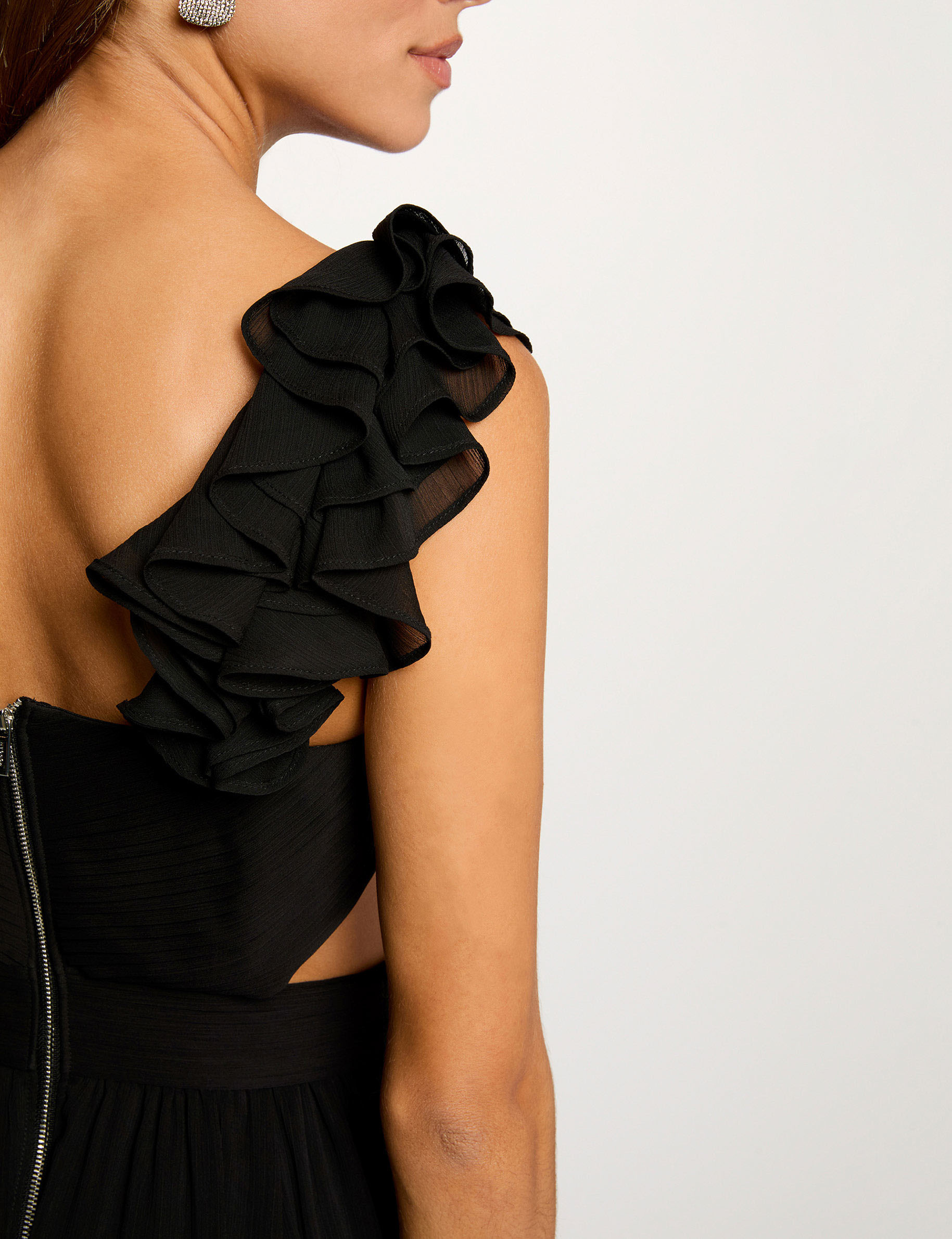 Maxi loose straight dress black women