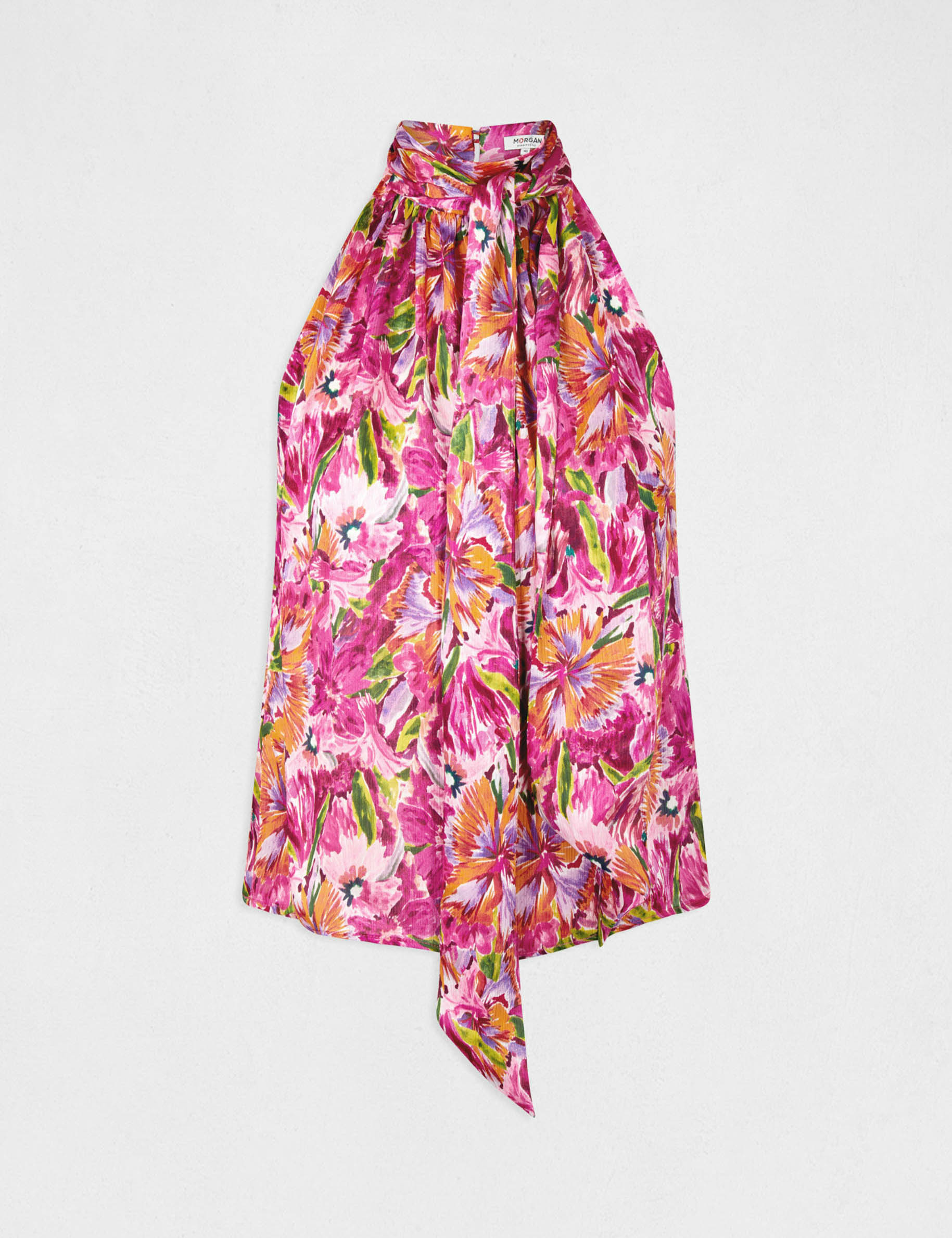 Blouse tie neck and floral print multico ladies' Blouse tie neck and floral print multico ladies'