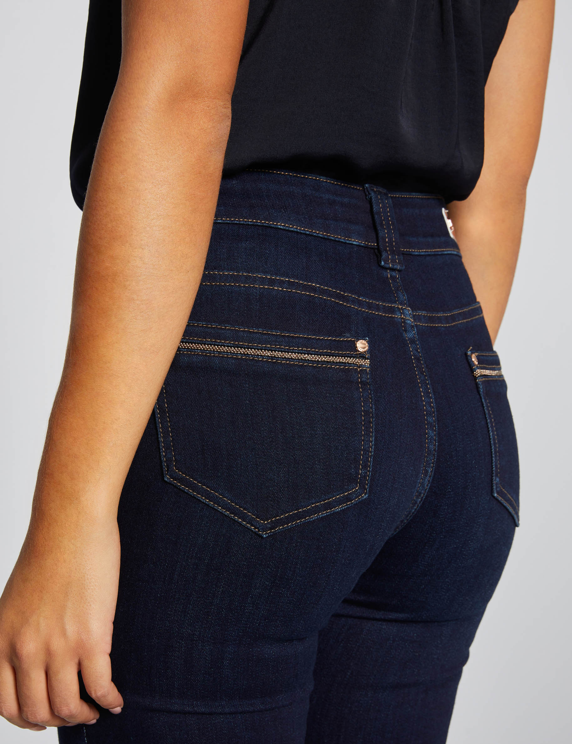 Standard waisted skinny jeans stone denim ladies'