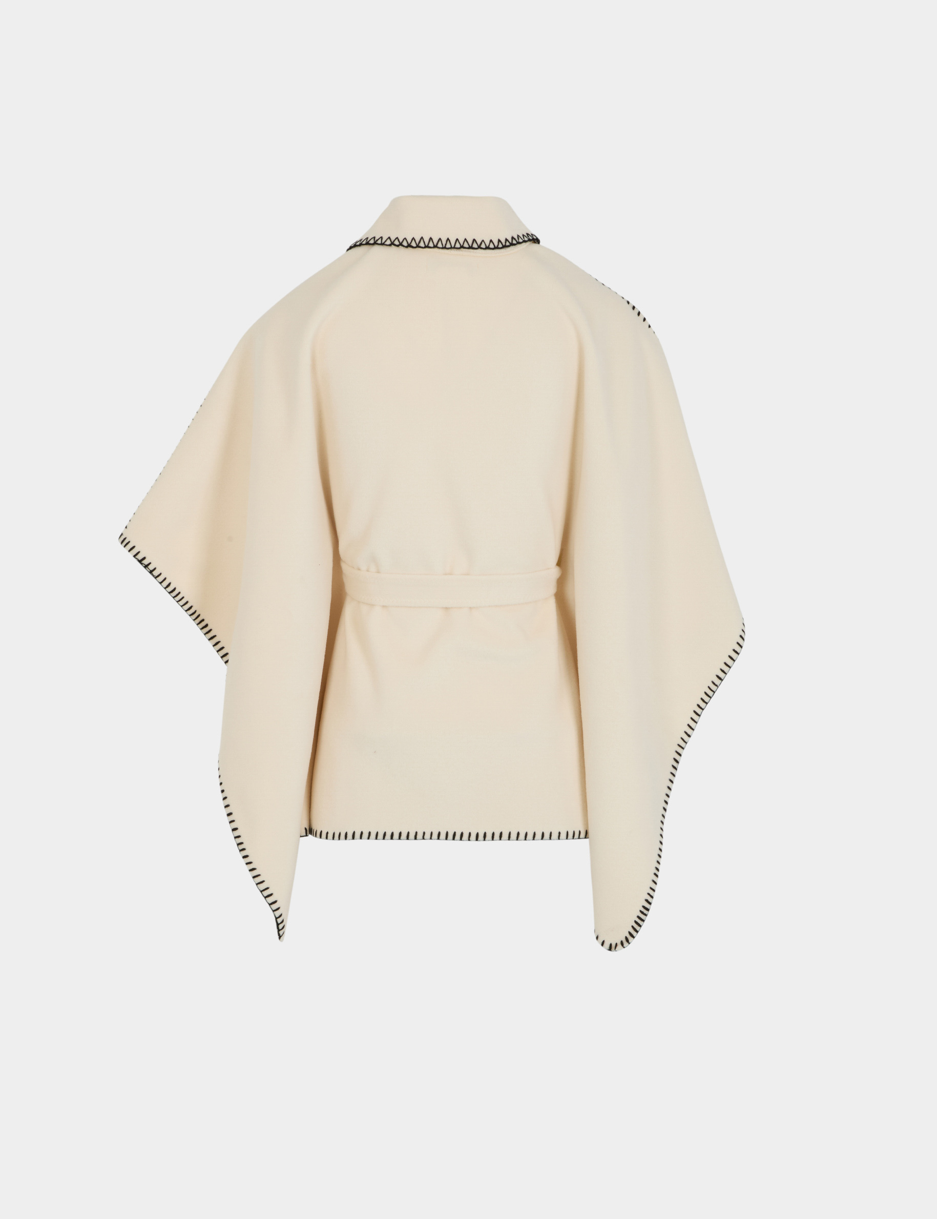 Belted cape ivory women
