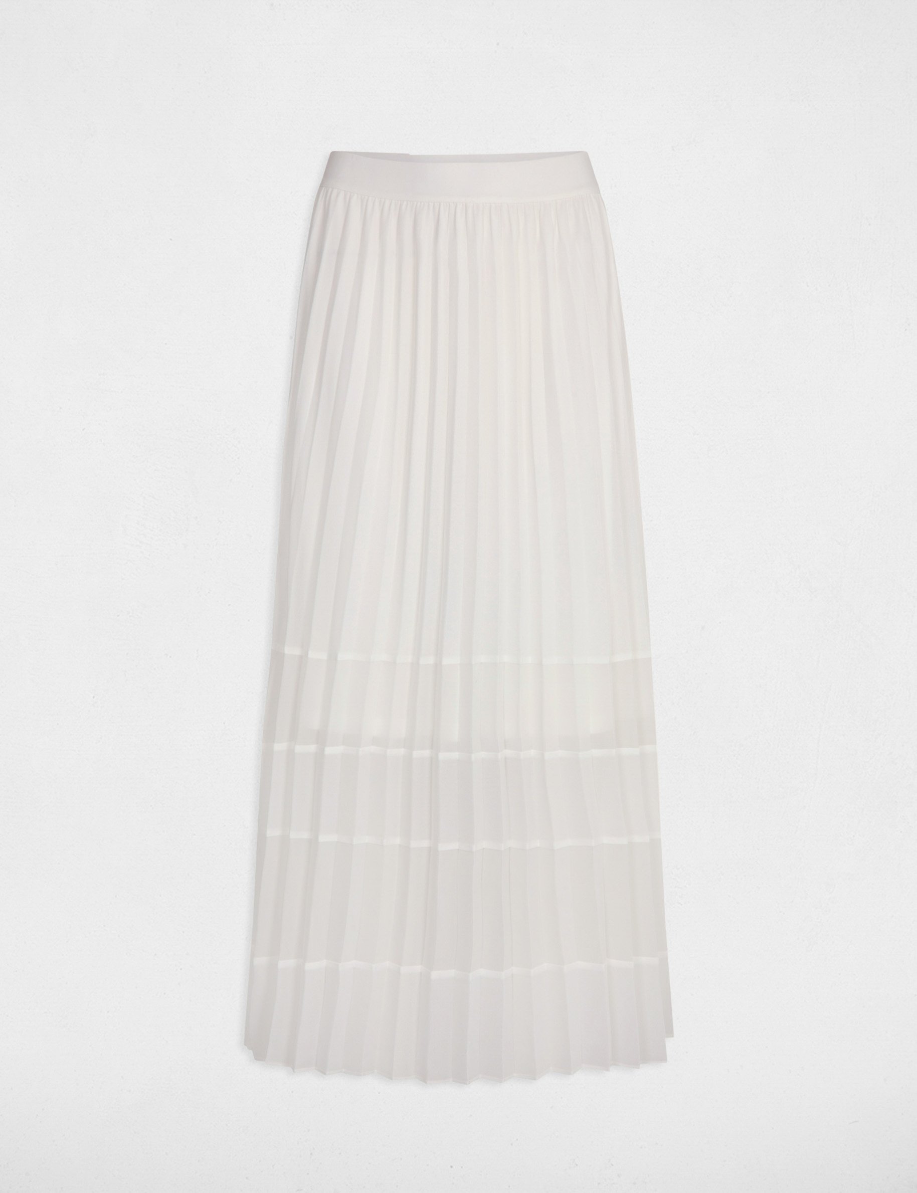 maxi pleated a line skirt ivory women Maxi pleated A-line skirt ivory women