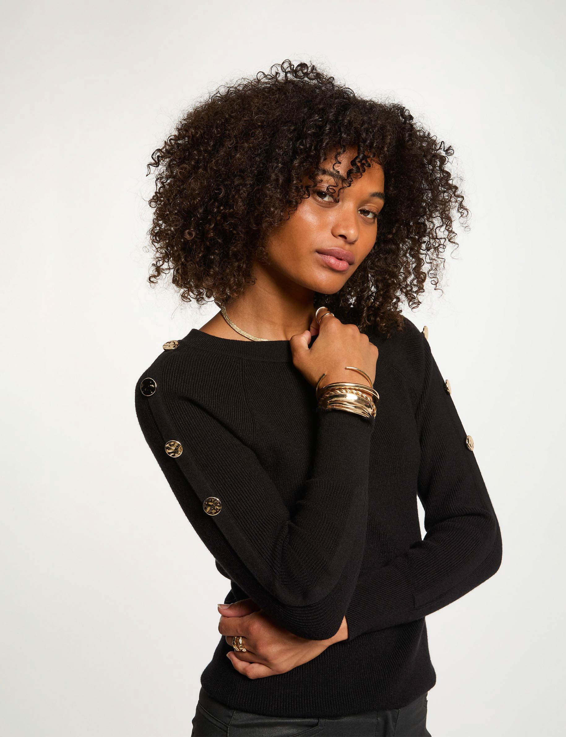 Jumper with boat neck black women