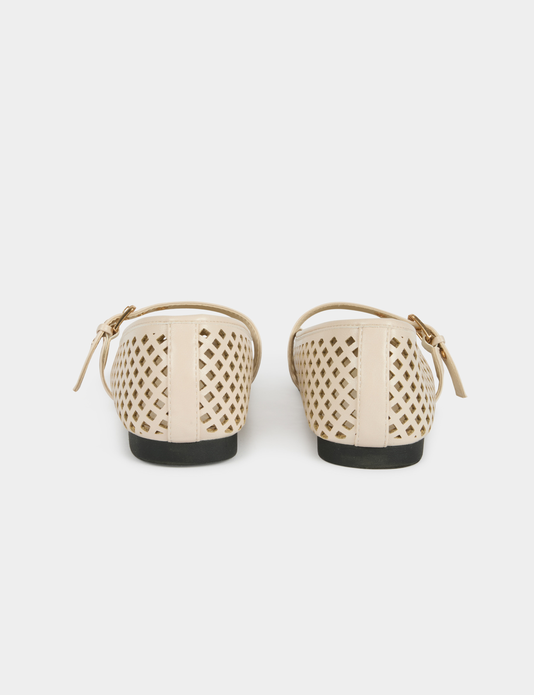 Ballet flats with strap ivory women