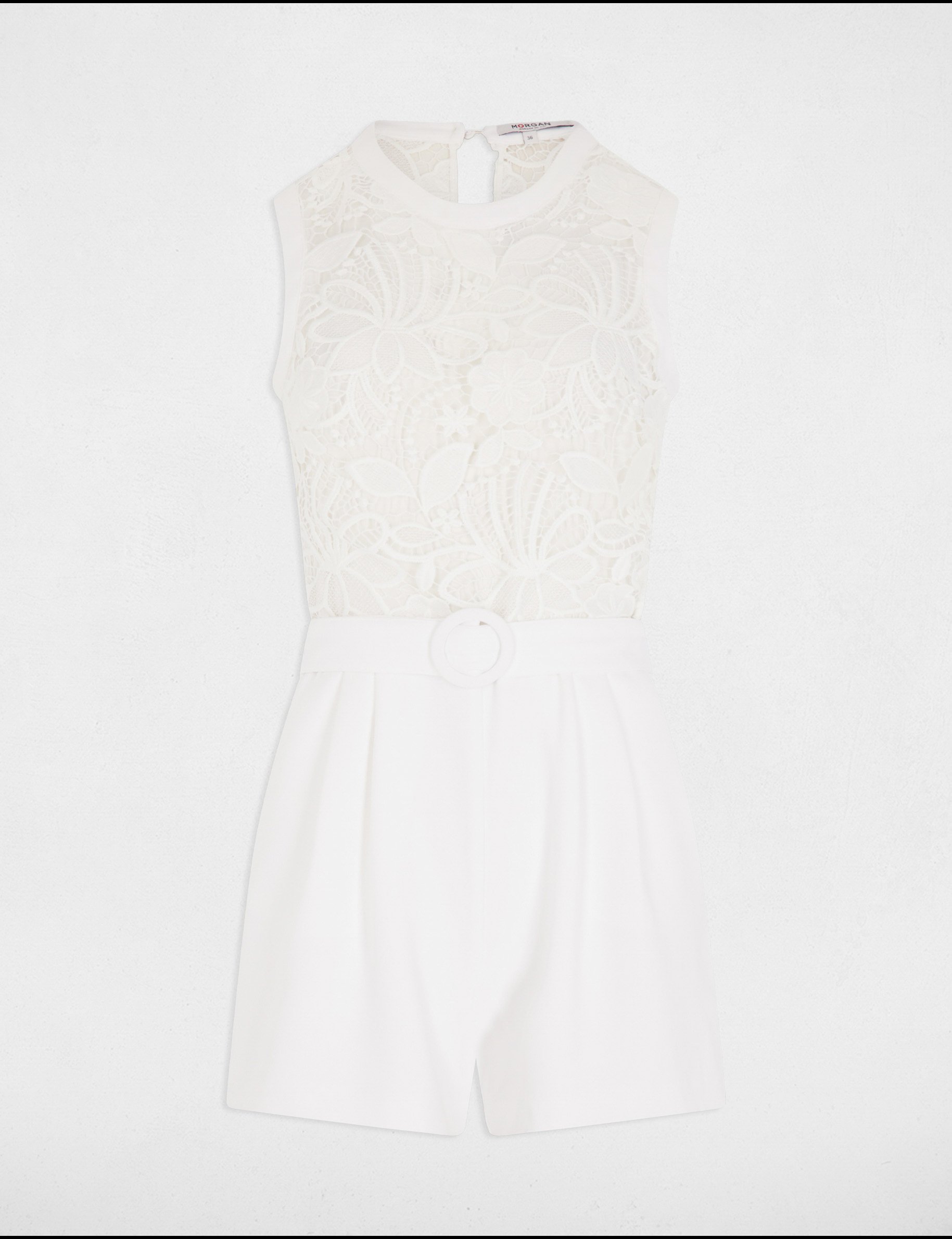 Laced playsuit white women