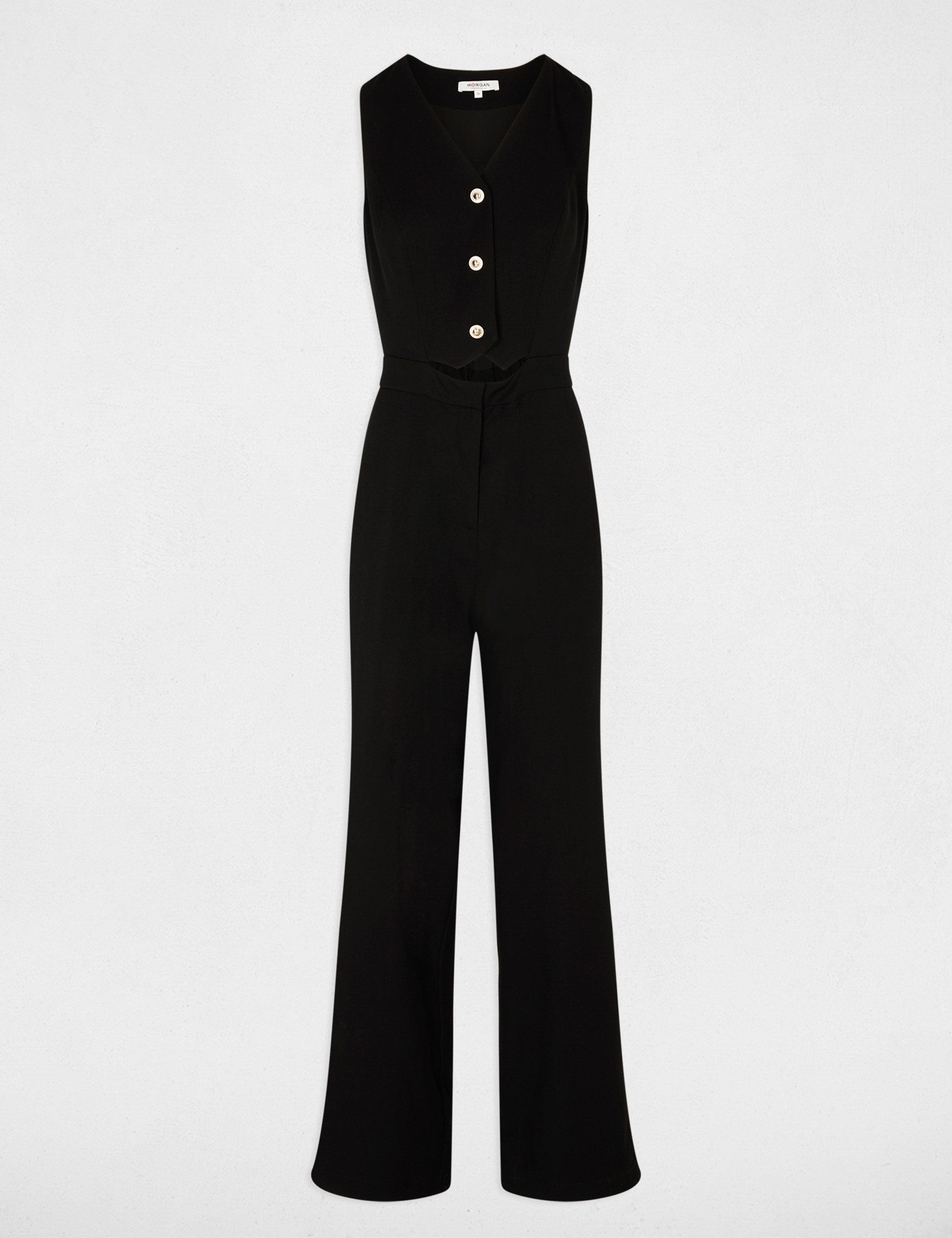 Jumpsuit with V-neck black women