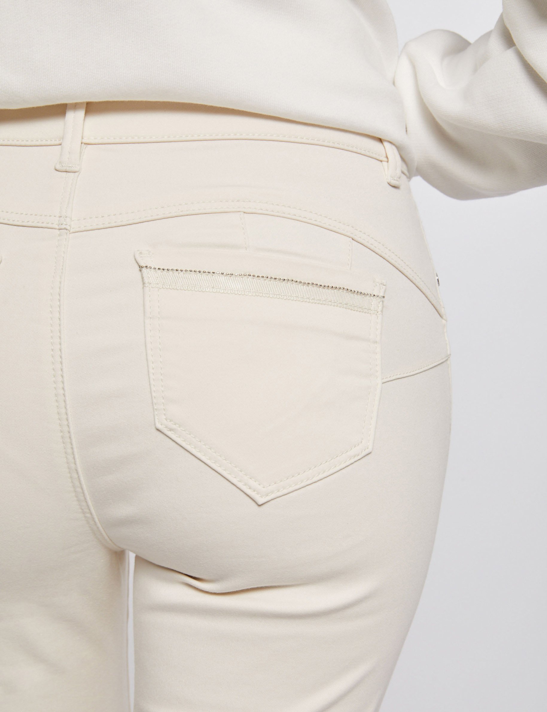 Slim standard-waisted trousers ivory women