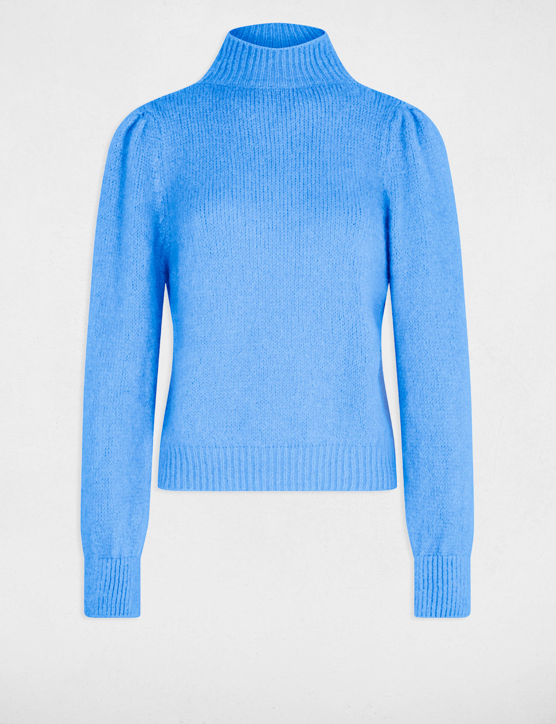 Jumper high collar blue women