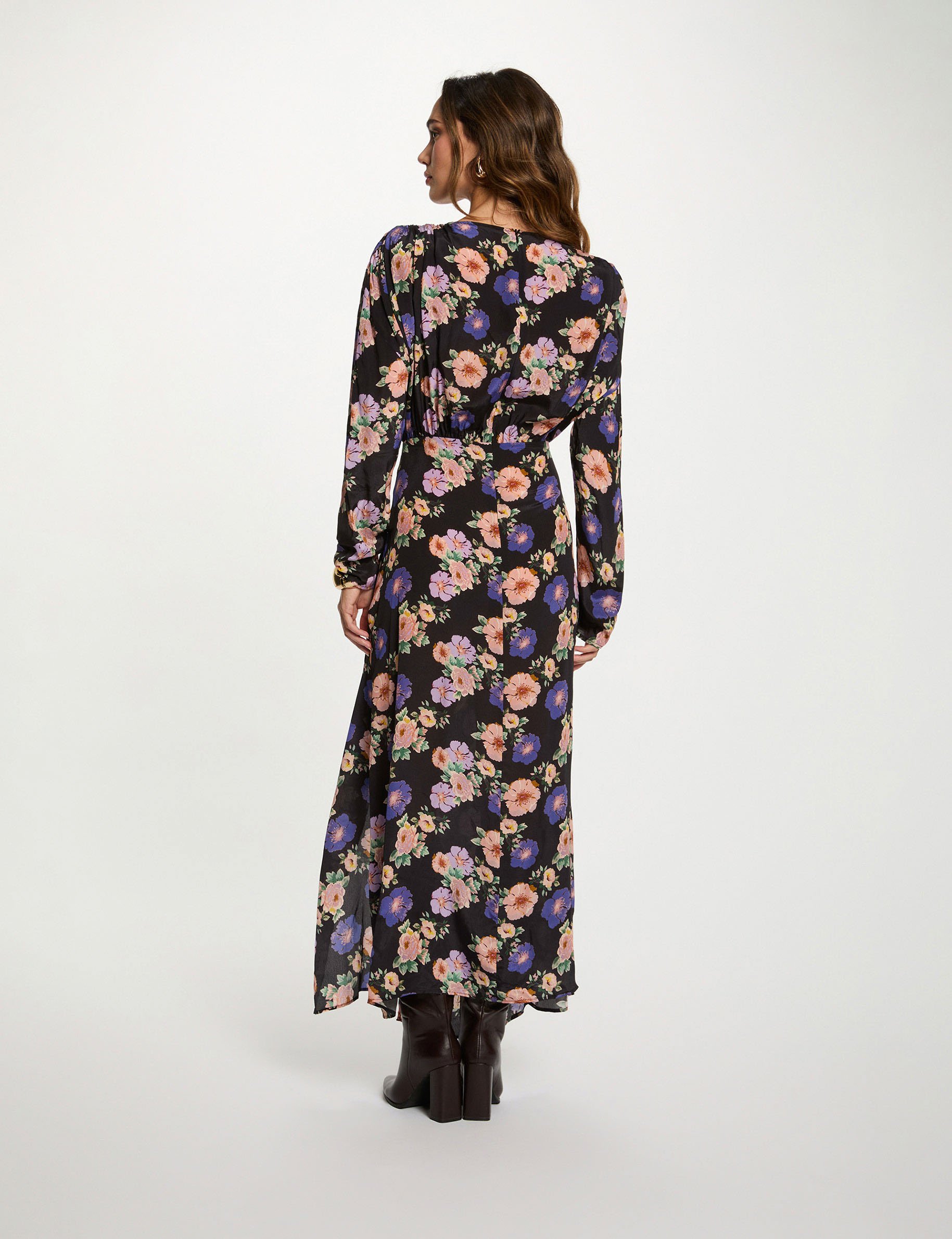 satin long dress multicolor women Satin long dress multicolor women