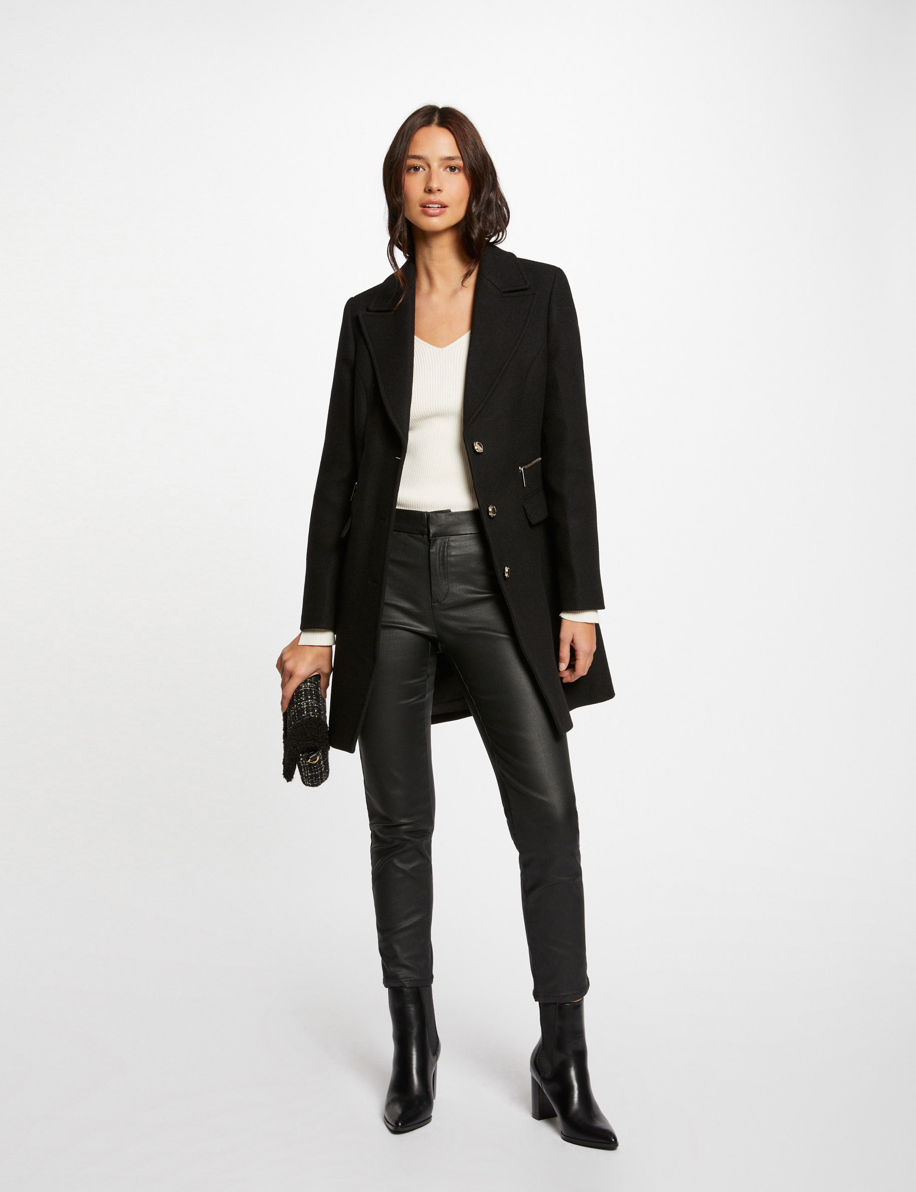 High waisted deals coat