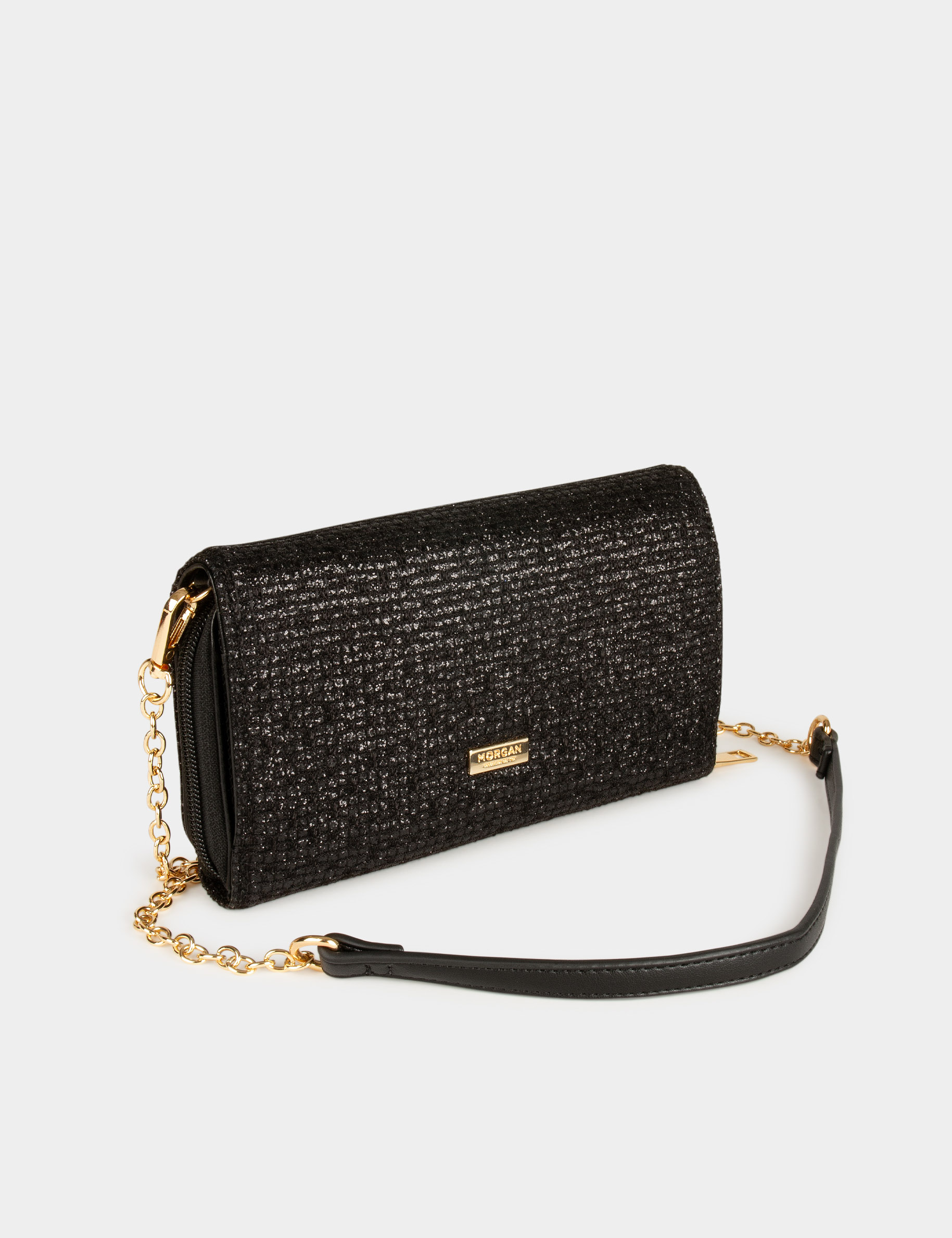 Clutch bag with spangles black ladies Morgan