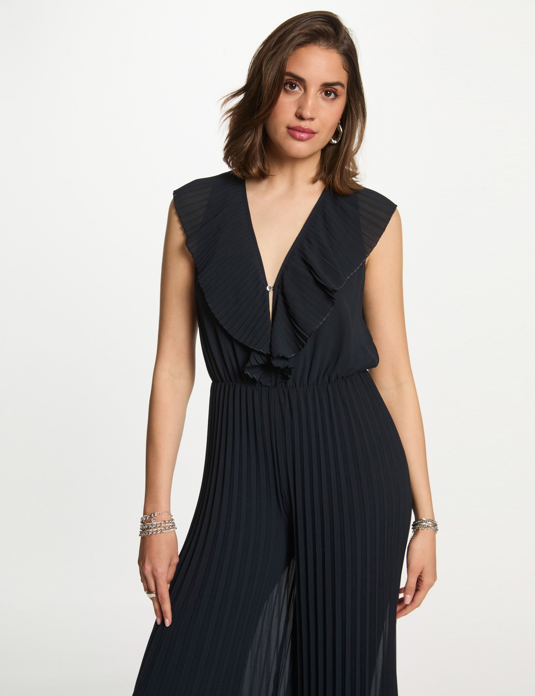 pleated jumpsuit navy blue women Pleated jumpsuit navy blue women