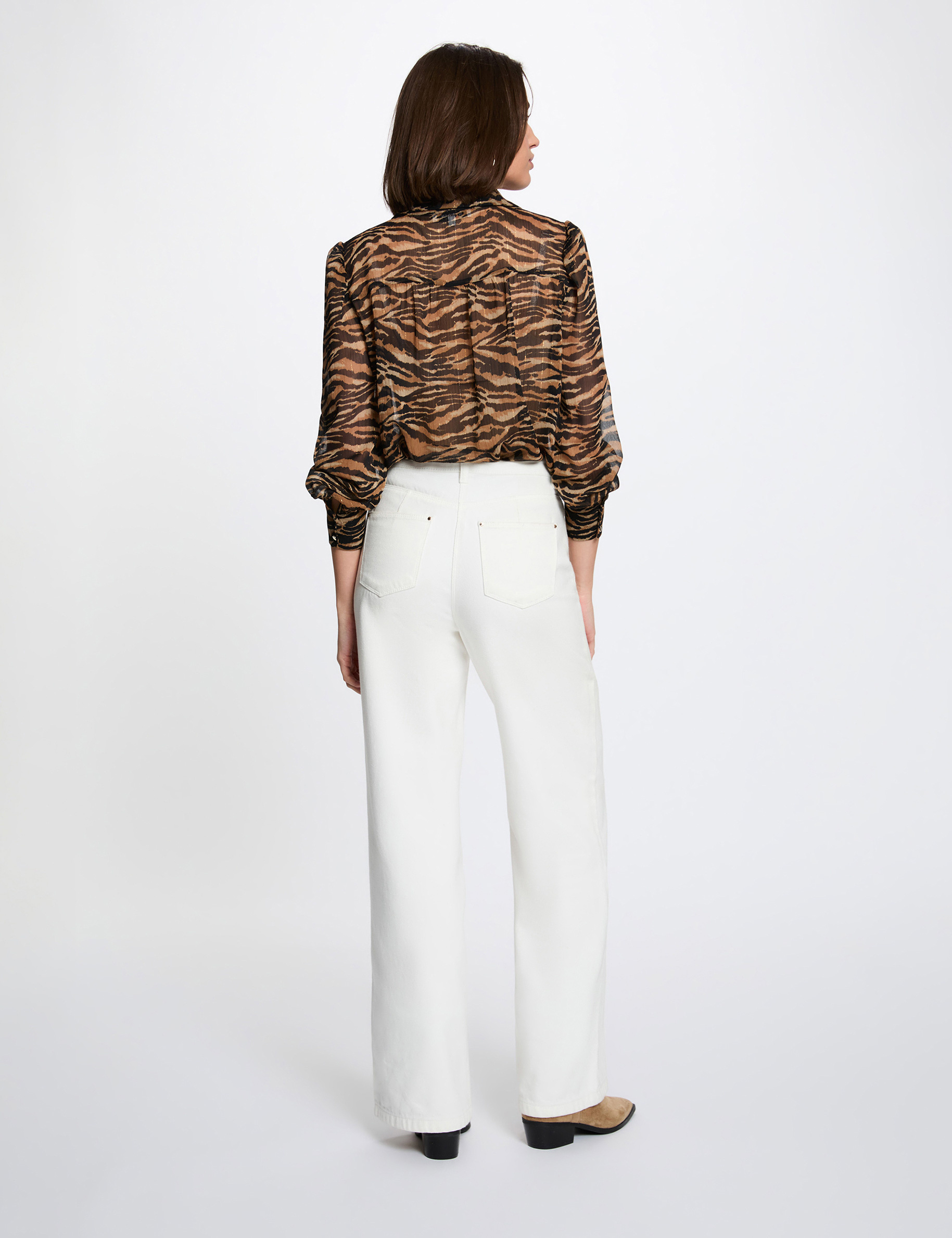 Printed voile shirt multicolor women