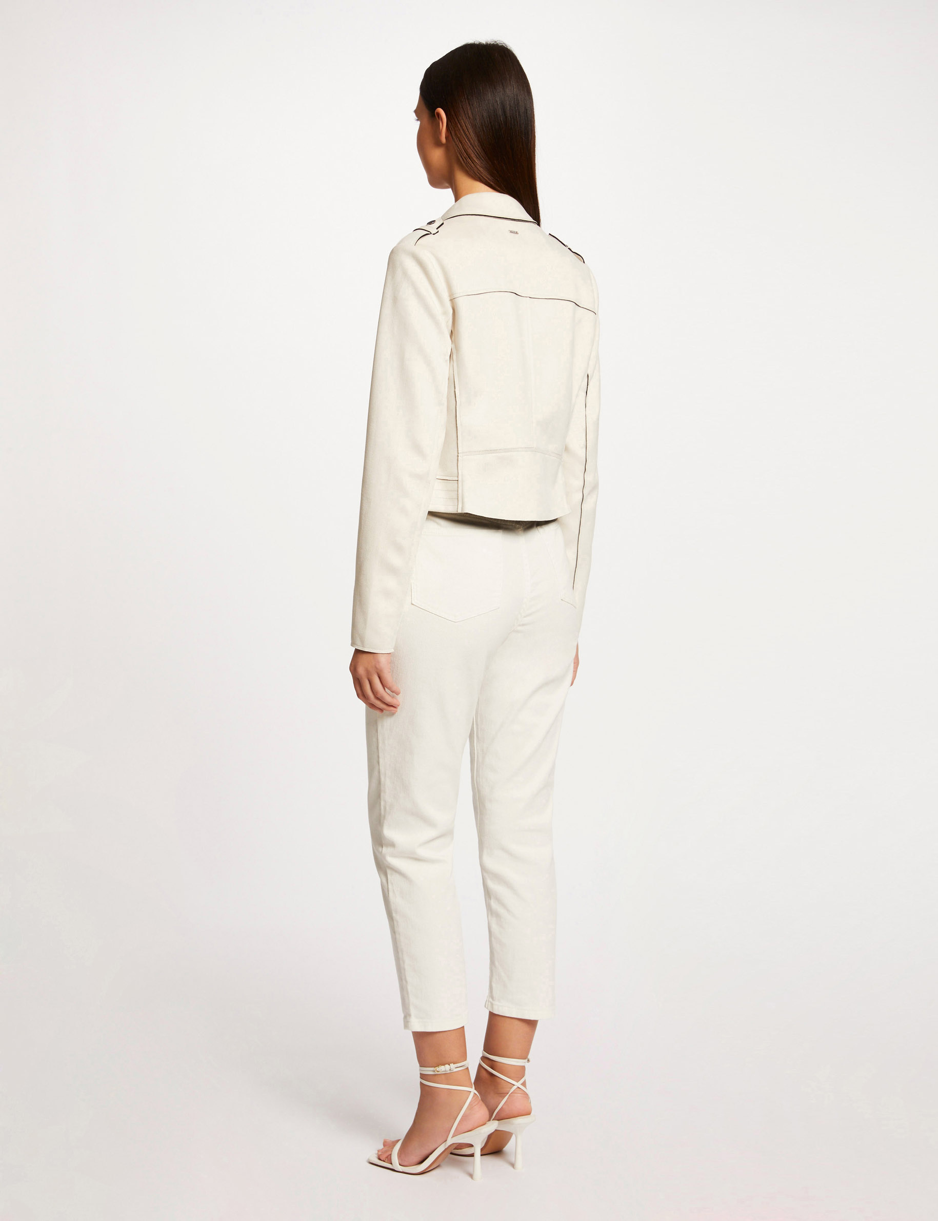 Straight jacket with suede effect ladies' Straight jacket with suede effect ladies'