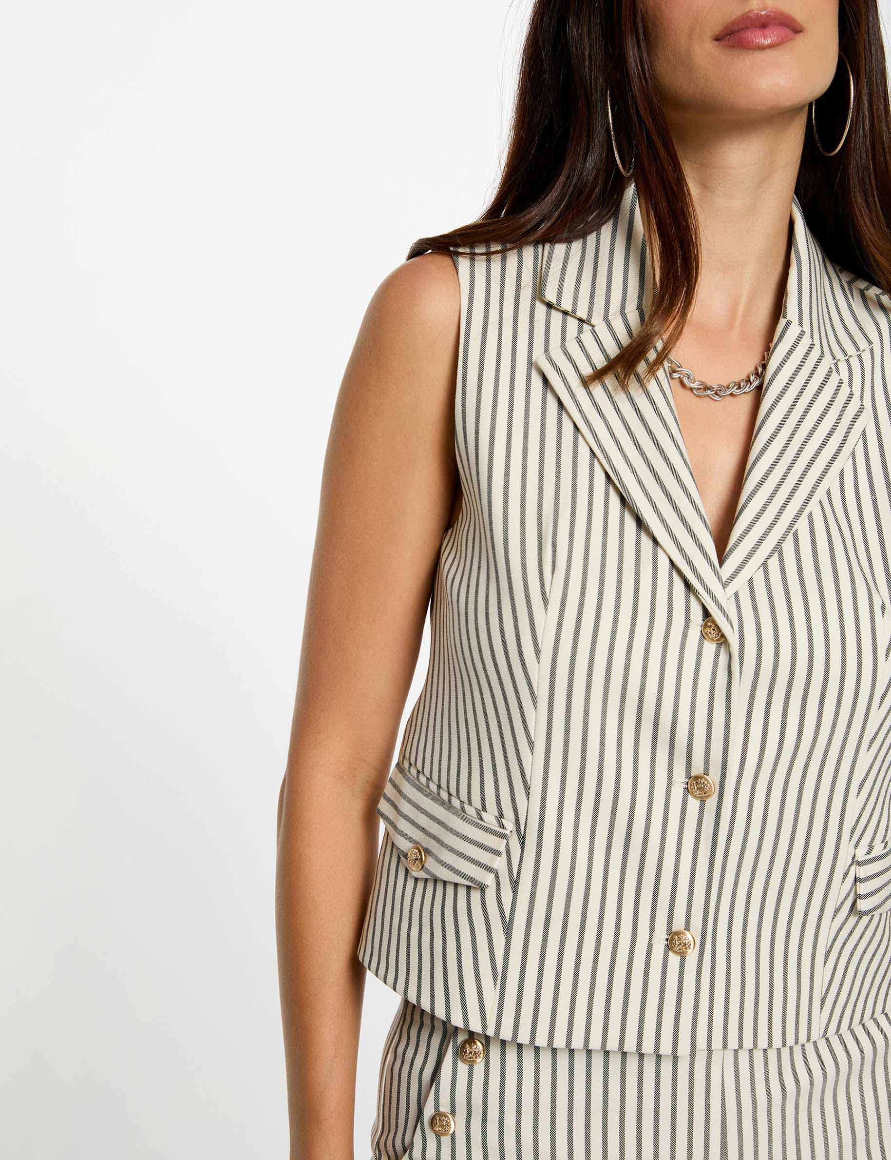 veste sans manches ajustee multicolore femme multicolor women