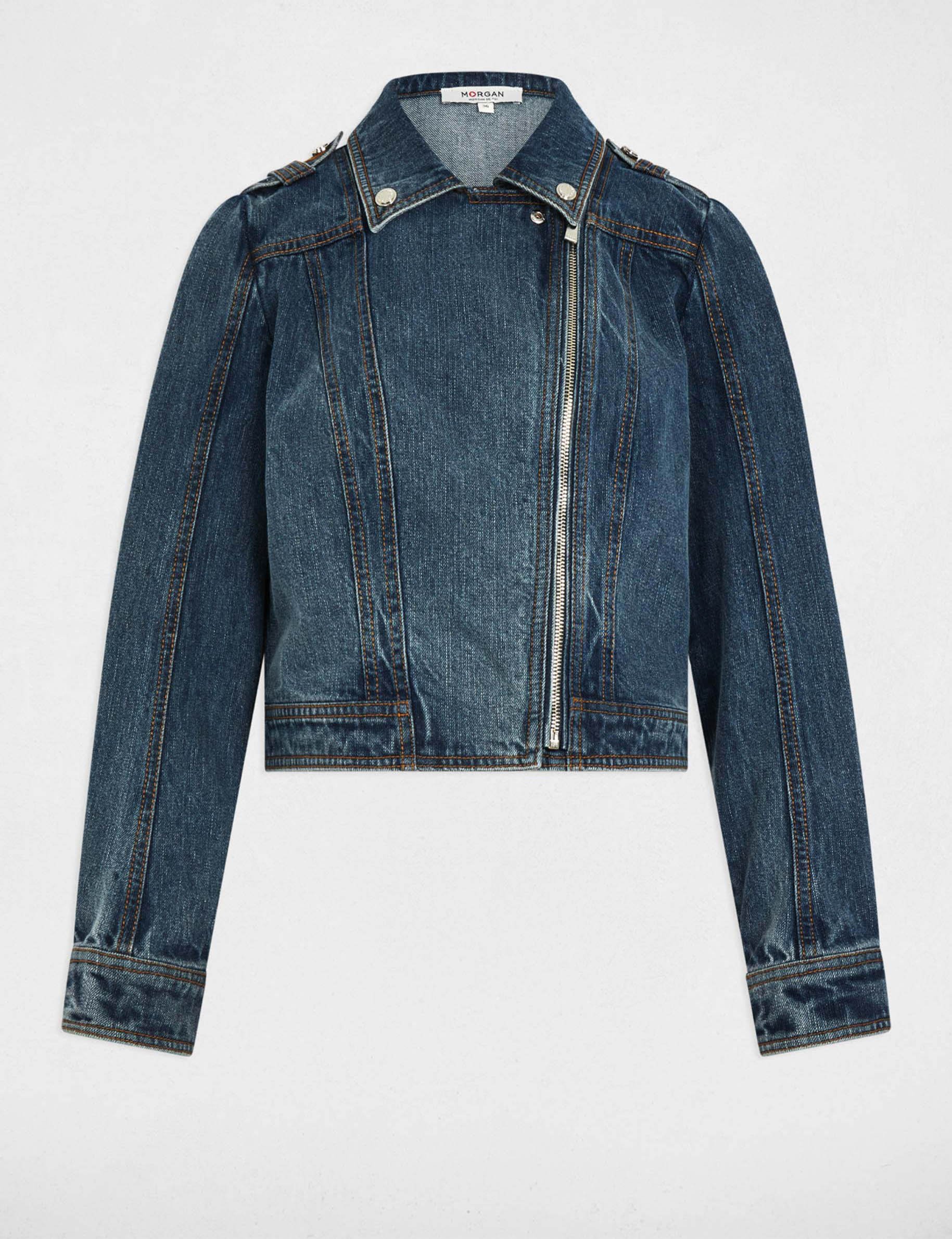 short denim jacket stone wash denim women Short denim jacket stone wash denim women