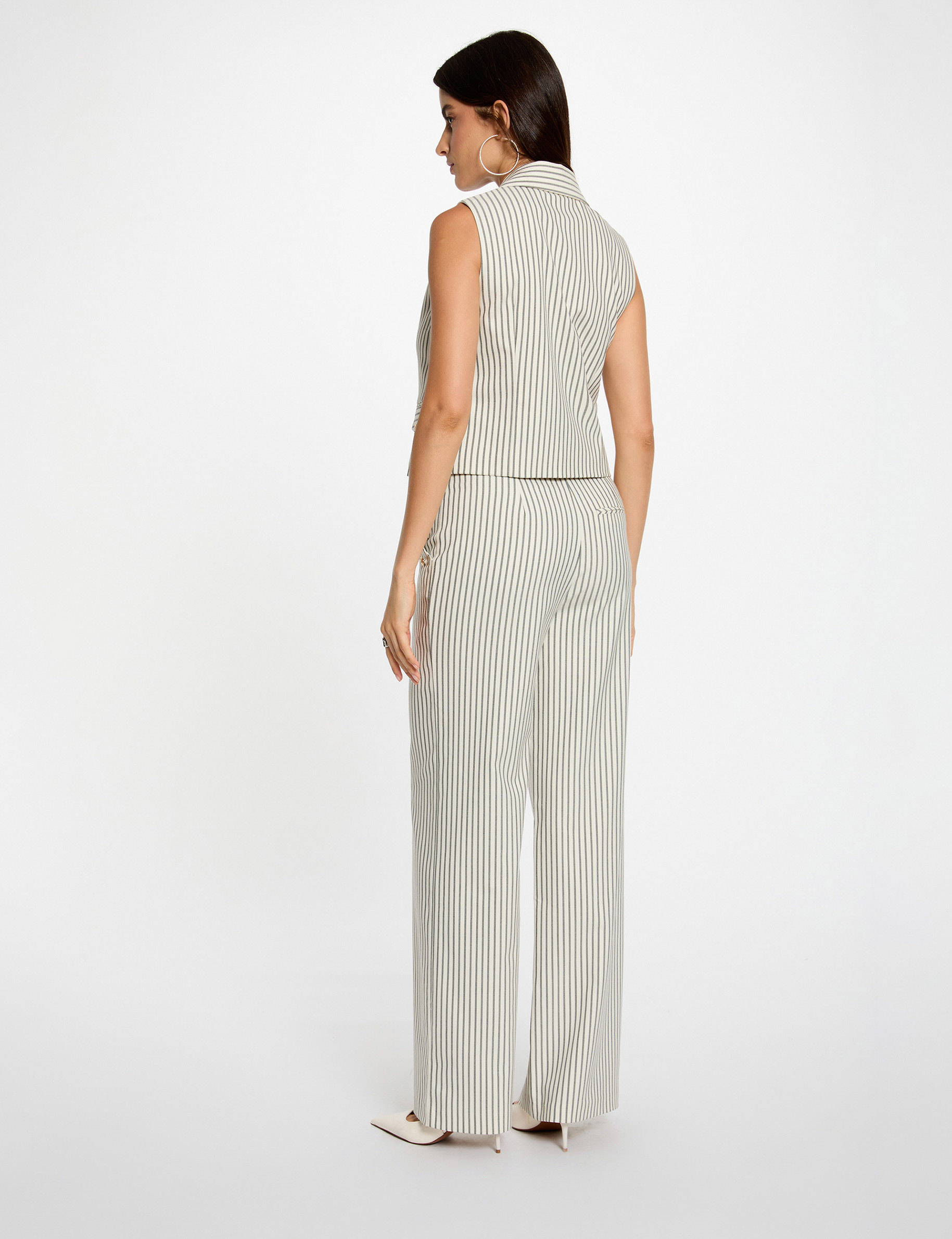 striped wide leg trousers multicolor women Striped wide-leg trousers multicolor women