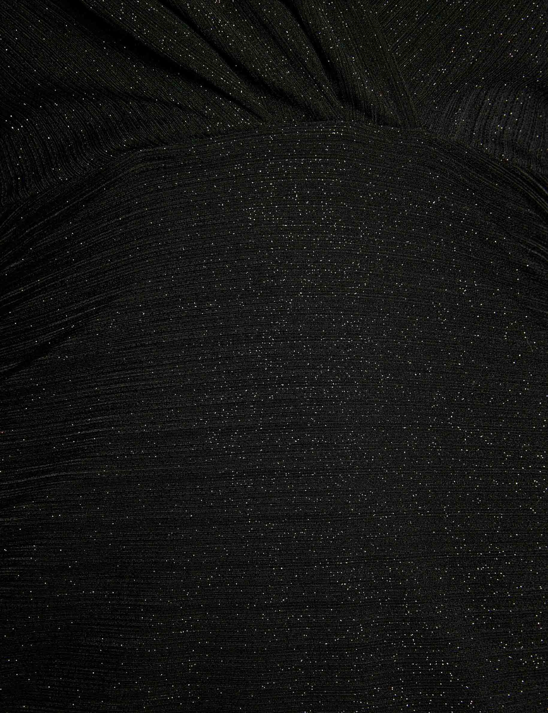 draped fitted midi dress black women null