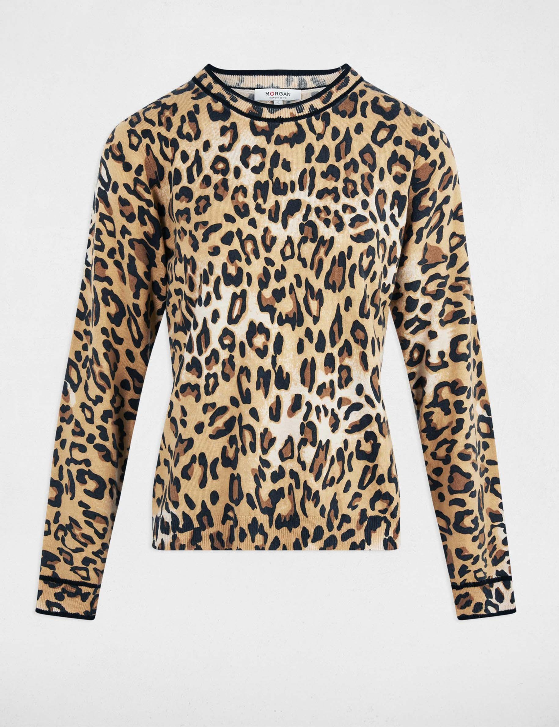Fitted printed sweater sand women