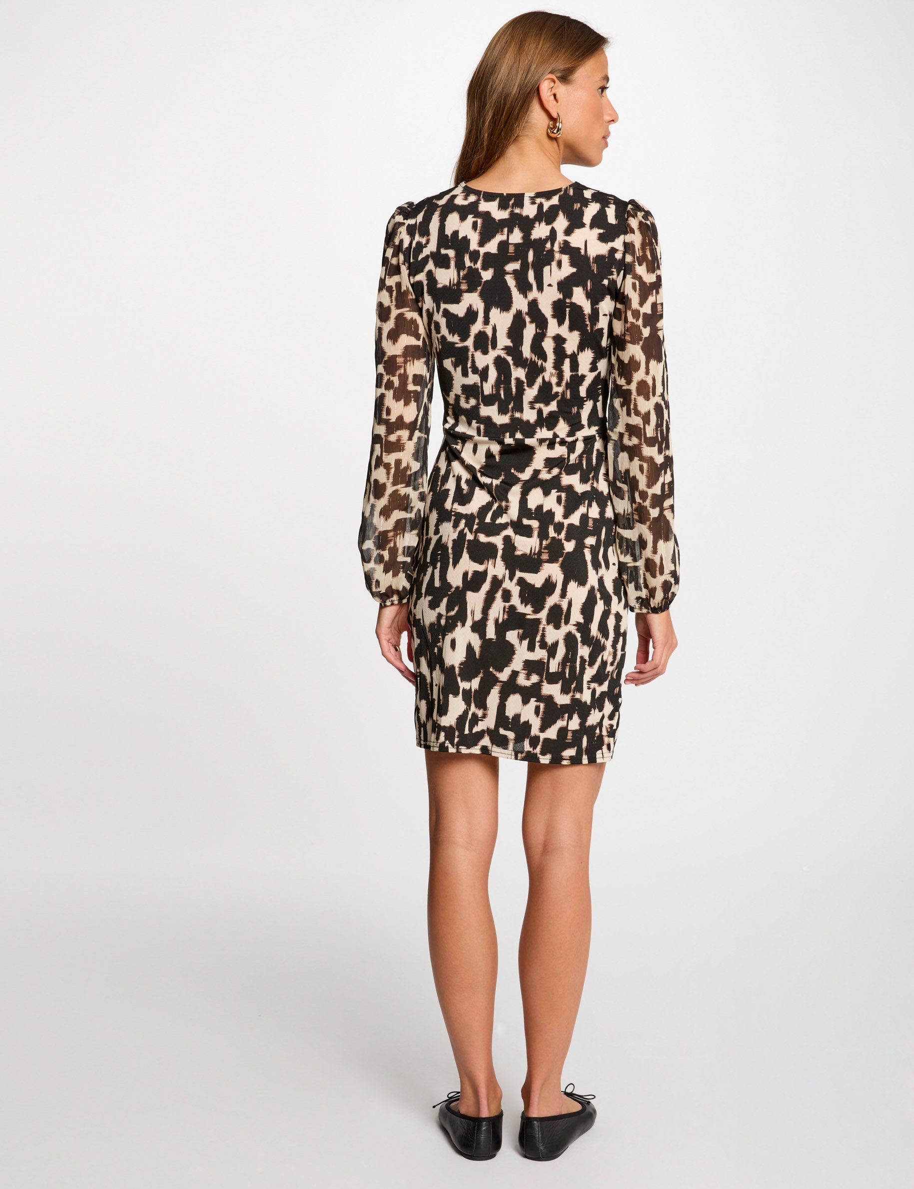 robe courte ajuste imprime multicolore femme Robe courte ajust�e imprim�e multicolore femme