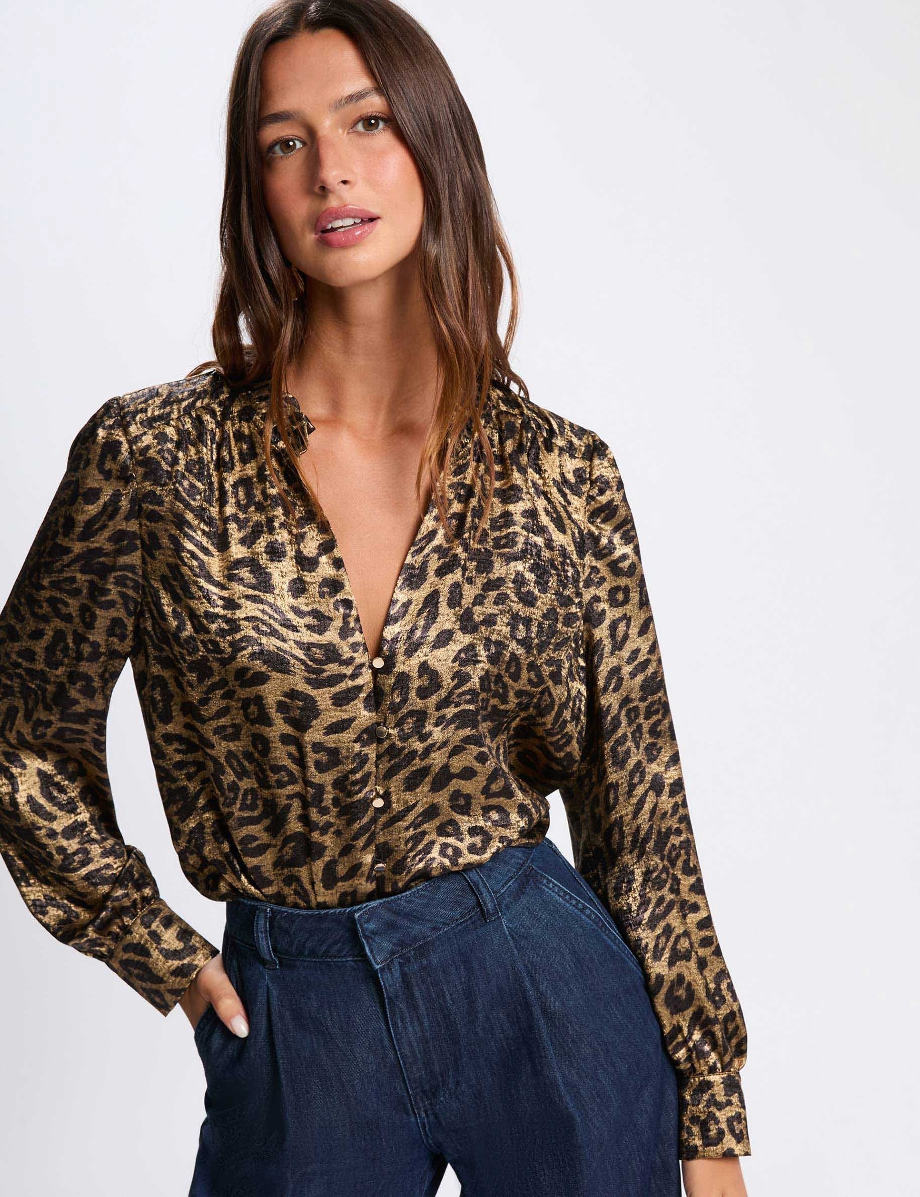 Flowy printed shirt multicolor women