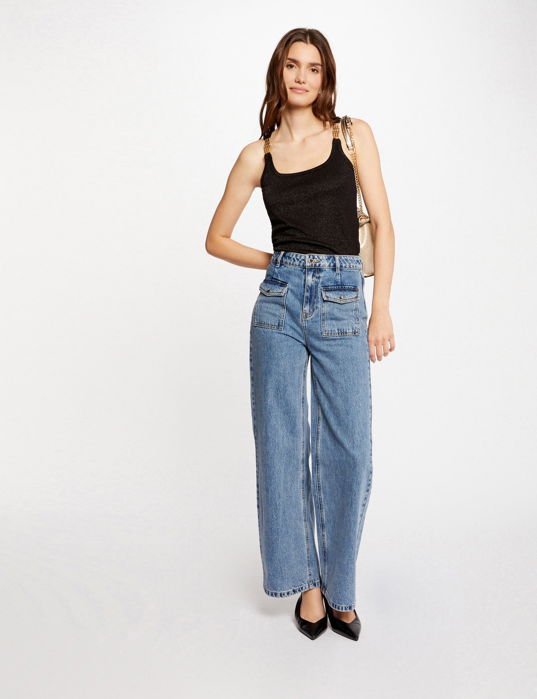 vest top with thin straps black women Vest top with thin straps black women