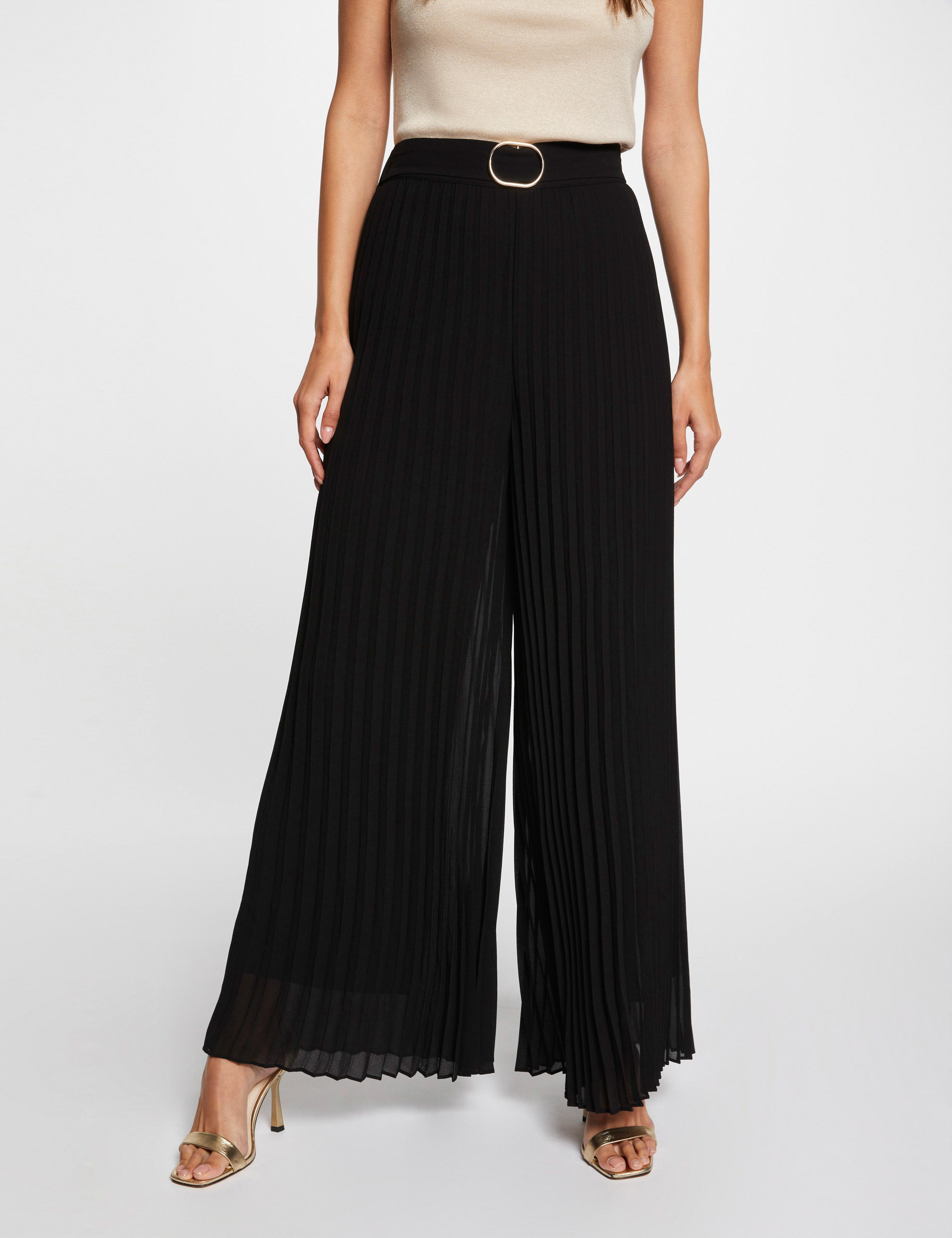 Pantalon femme large fluide clearance