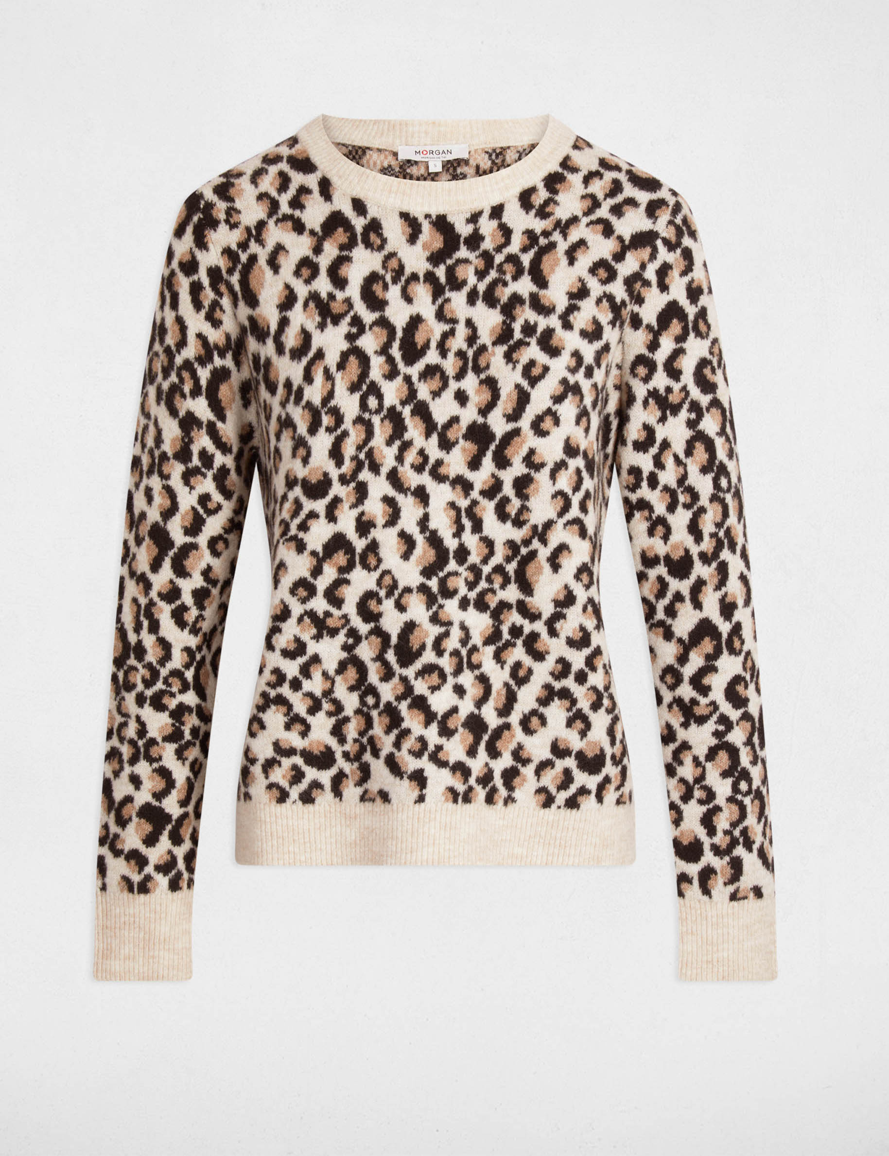 Thick sweater with round neck multicolor women